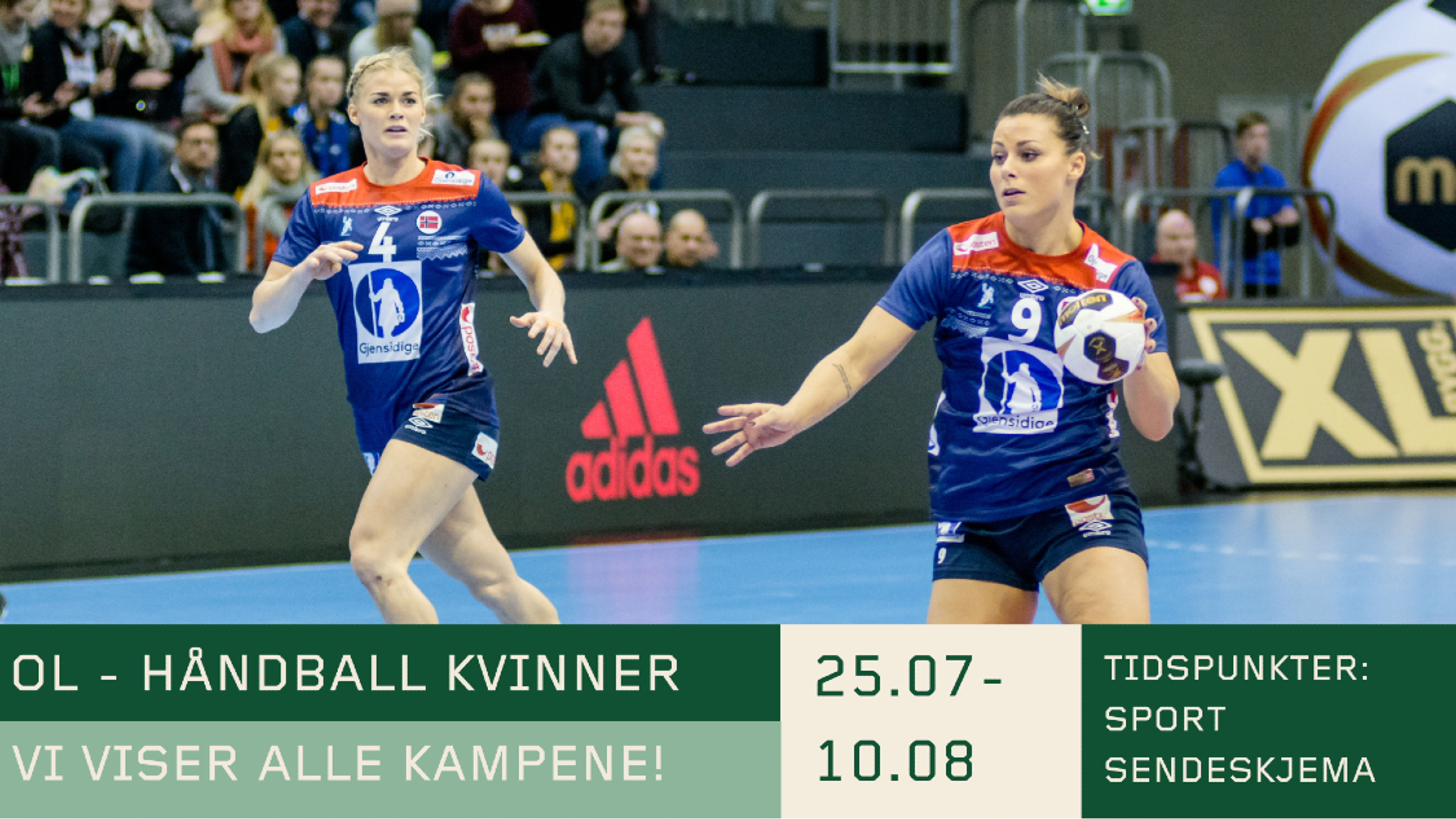 Promotional graphic for OL - Håndball kvinner