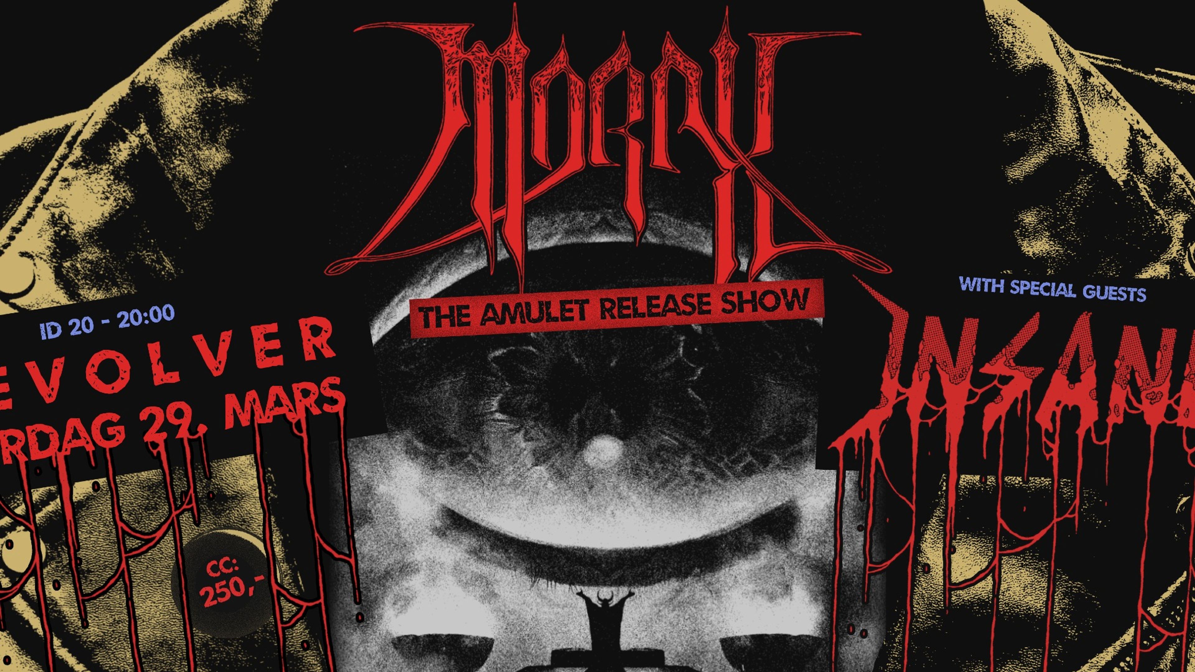 Promotional graphic for MORAX Releasefest + Special guest: INSANE (SWE)