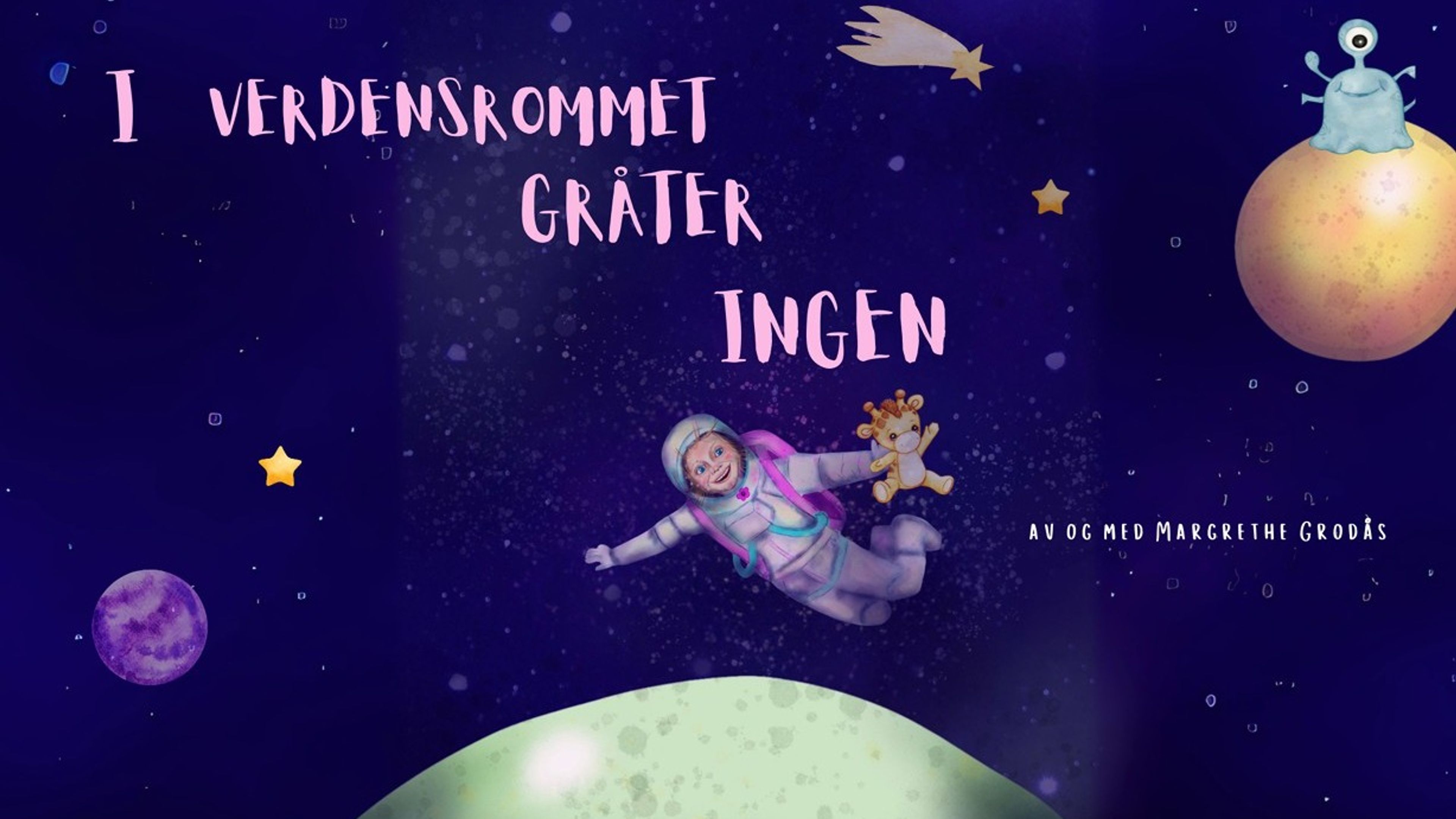 Promotional graphic for Barnesøndag: Teaterforestilling "I verdensrommet gråter ingen" // 1.-4.klasse kl. 13:00