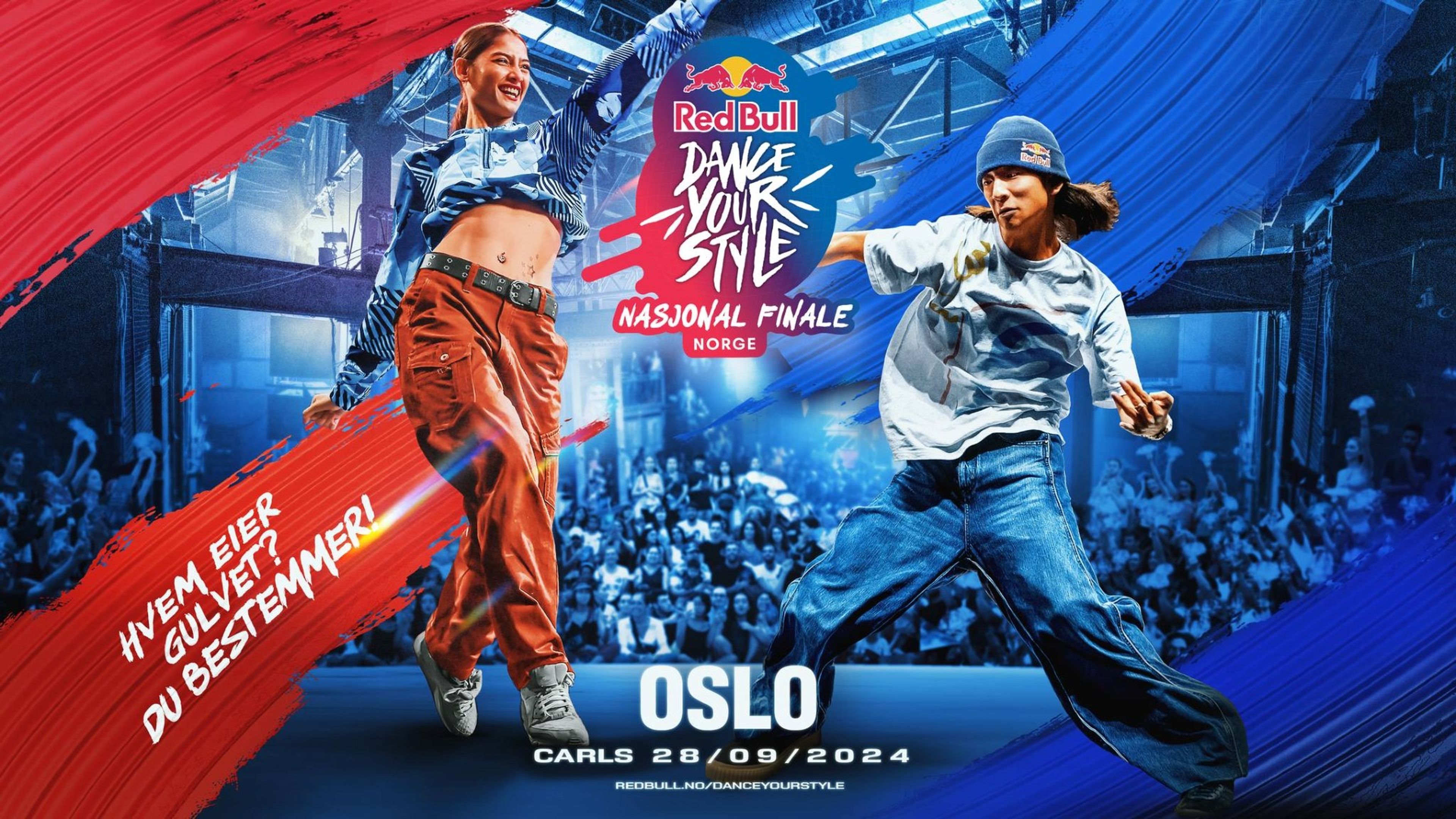 Promotional graphic for RED BULL DANCE YOUR STYLE: NASJONAL FINALE