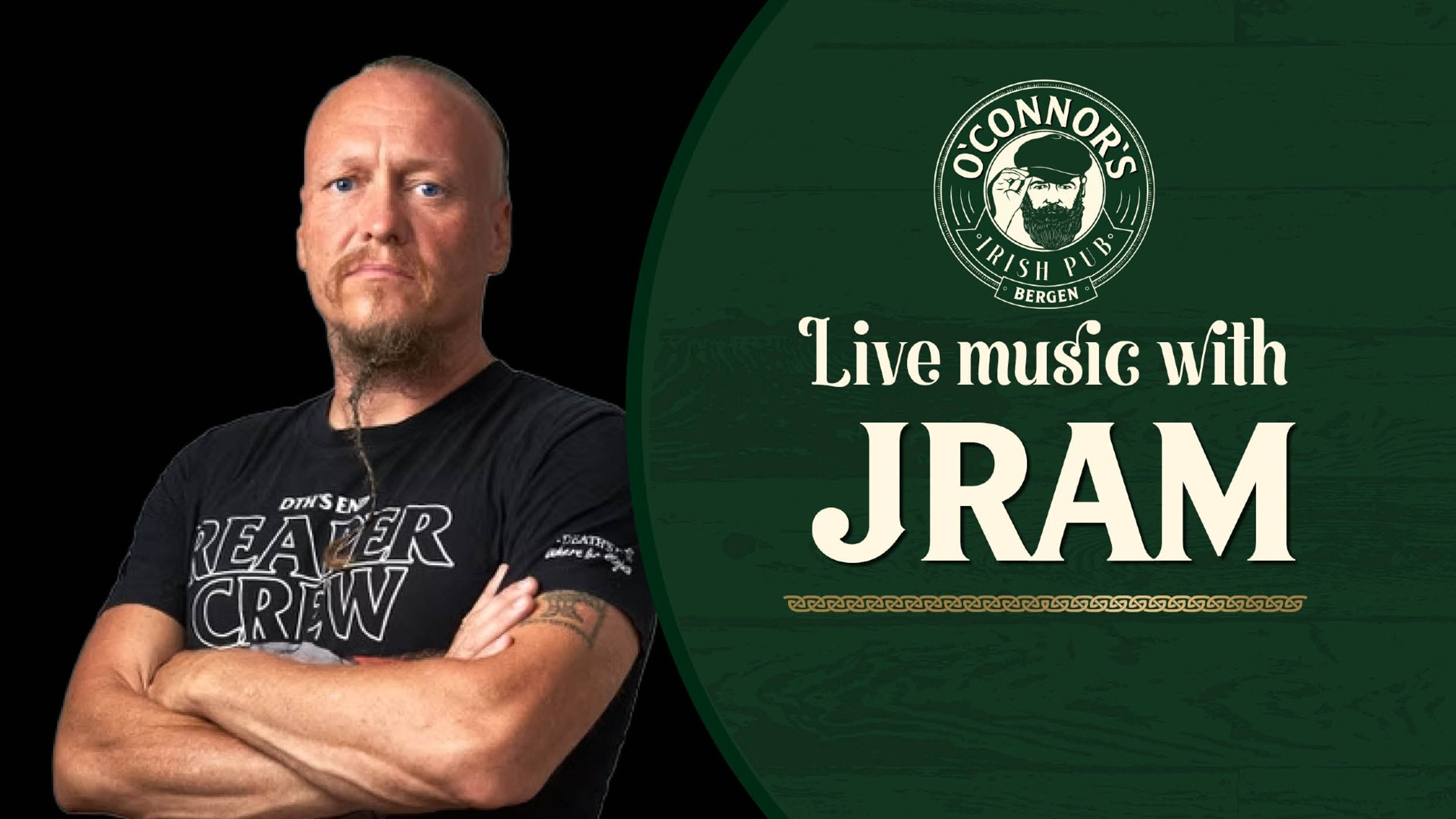 Promotional graphic for Livemusikk // JRAM