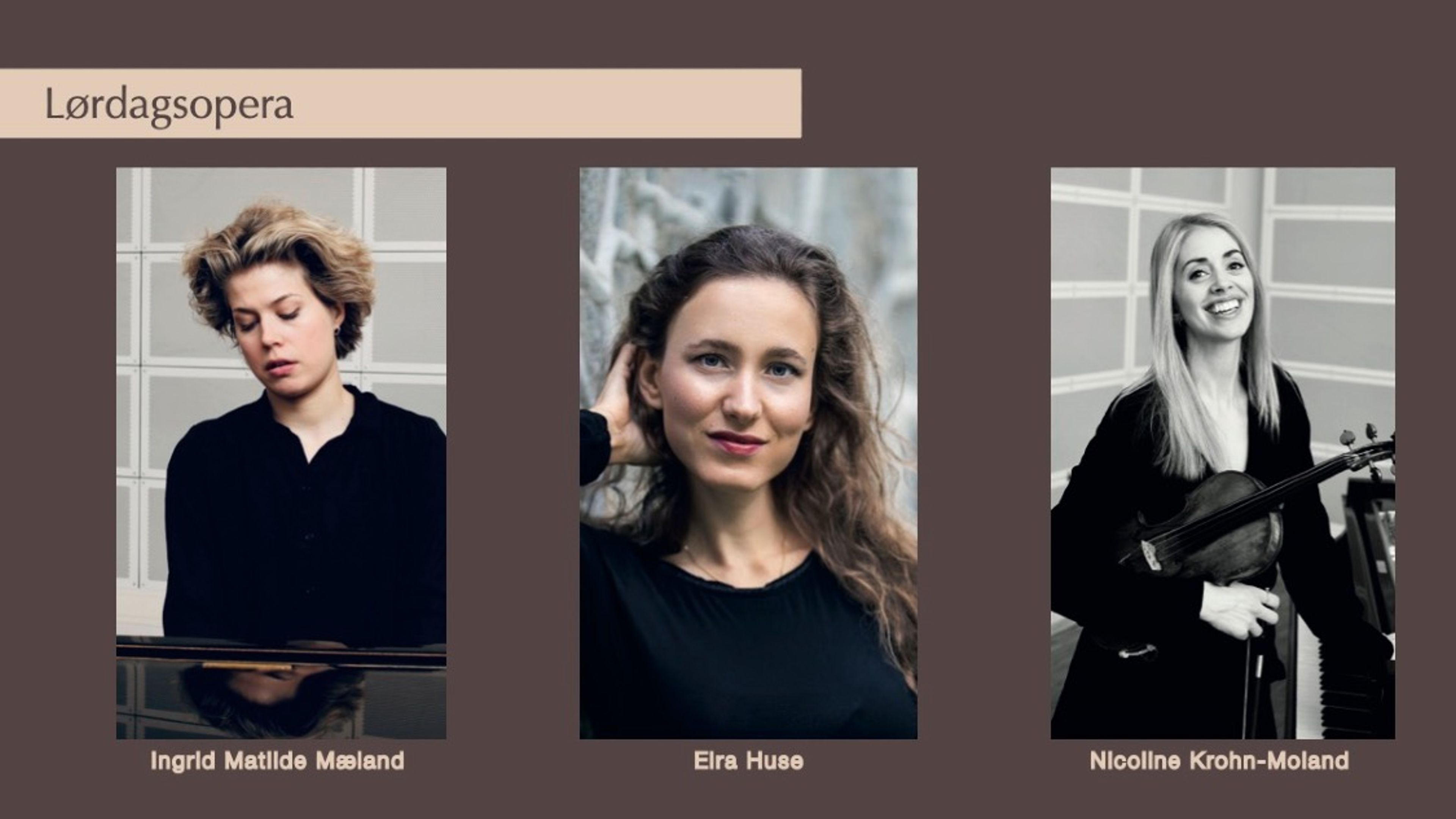 Promotional graphic for Lørdagsopera