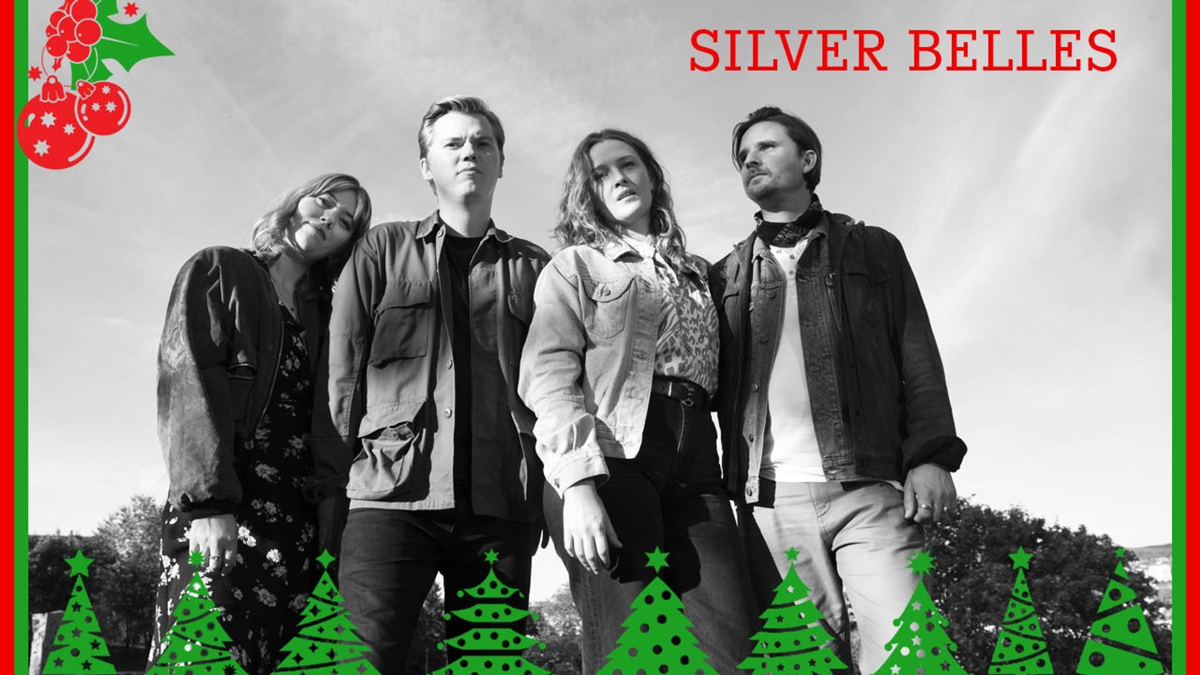 Promotional graphic for Silver Belles - Dobbel julekonsert på Kampen Bistro // Fre.06.des