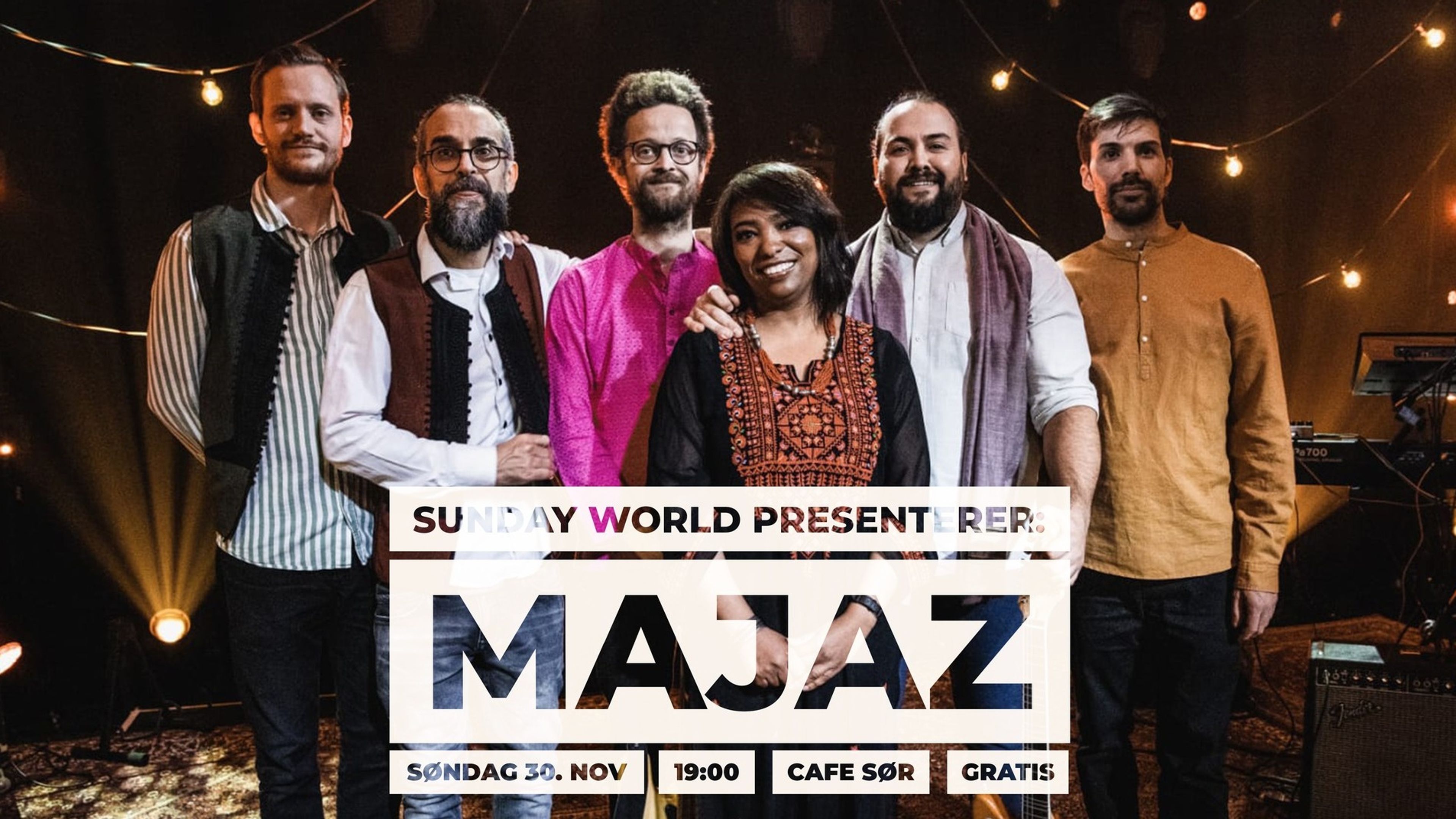 Promotional graphic for Sunday World presenterer: Majãz