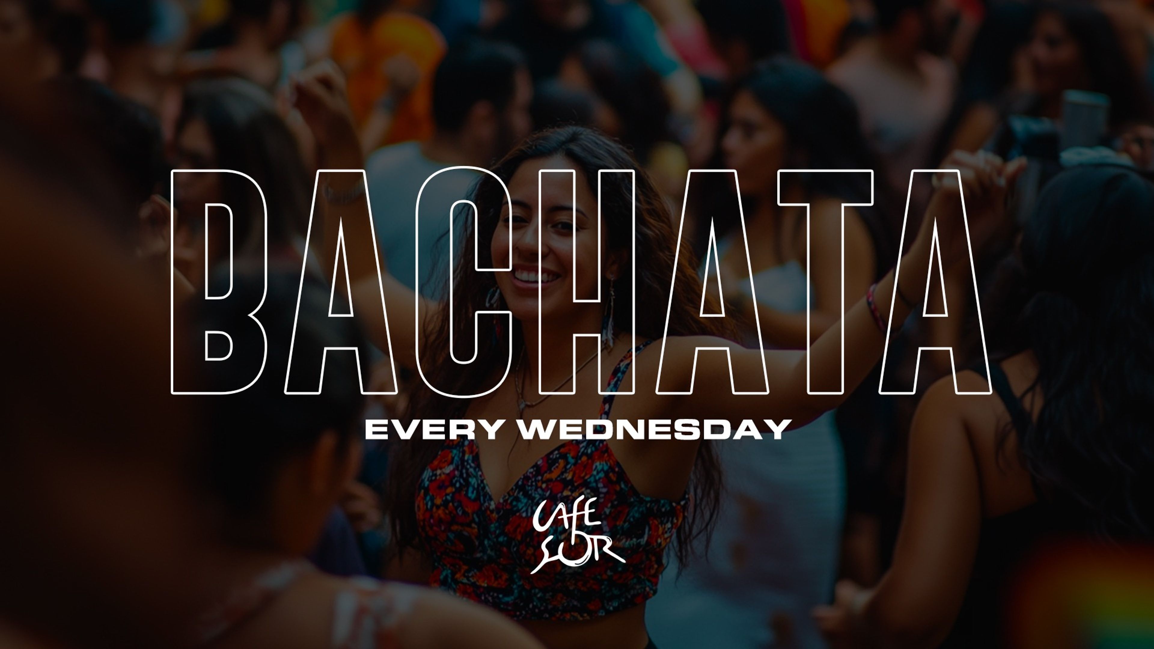 Promotional graphic for Bachata // Cafe Sør 