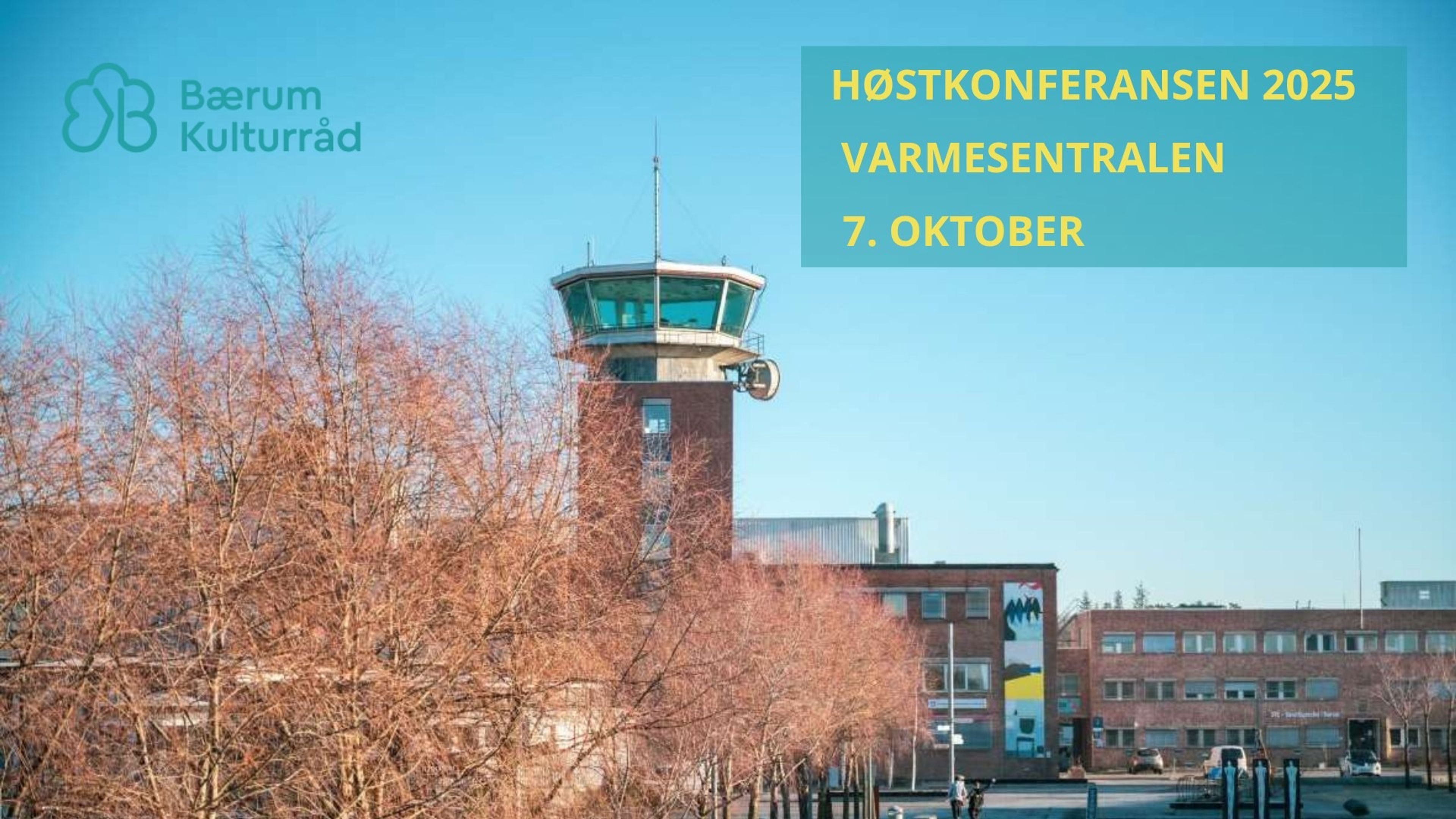 Promotional graphic for Bærum Kulturråd Høstkonferanse 2025
