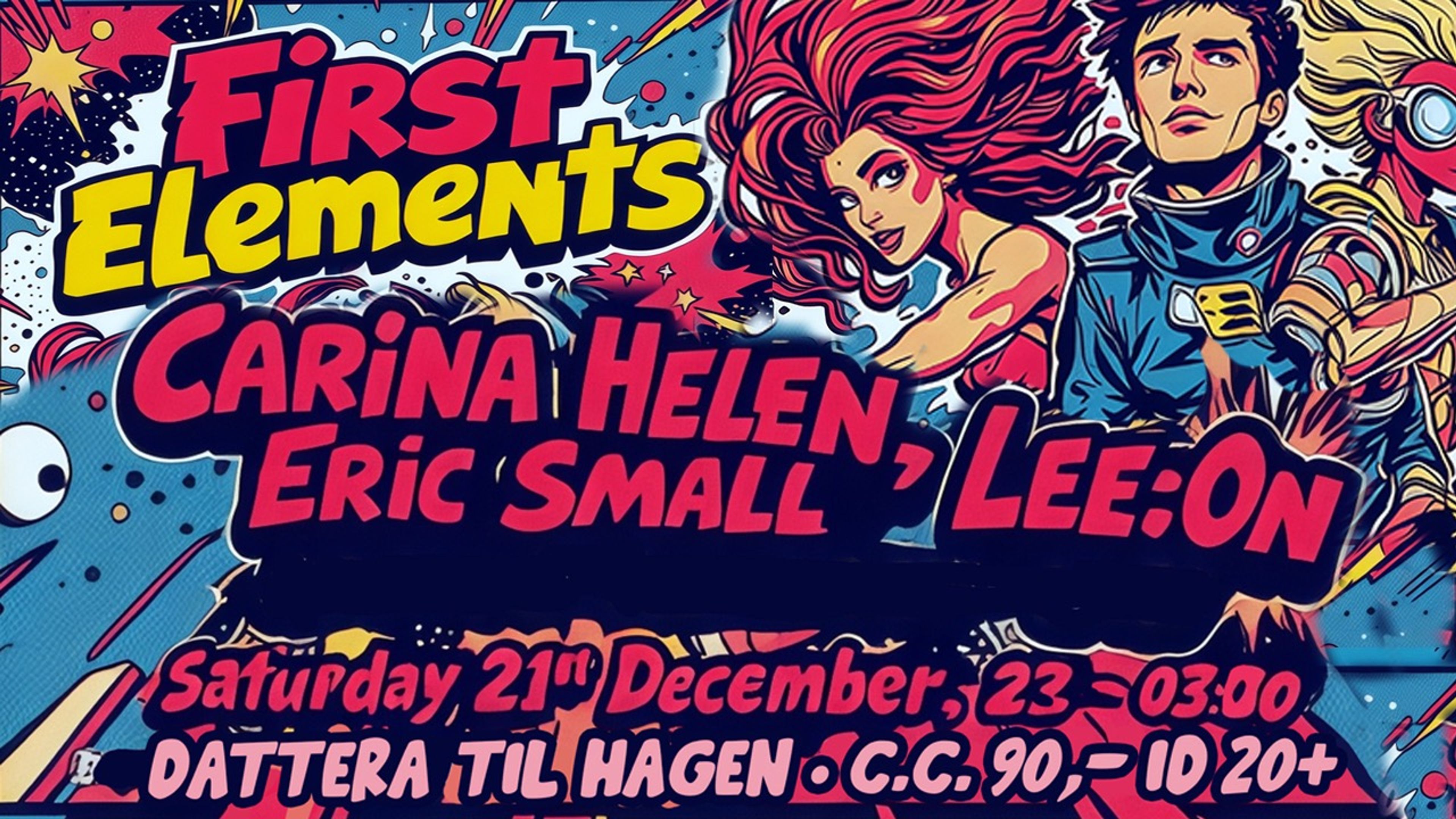 Promotional graphic for KLUBB: First Elements // Dattera til Hagen