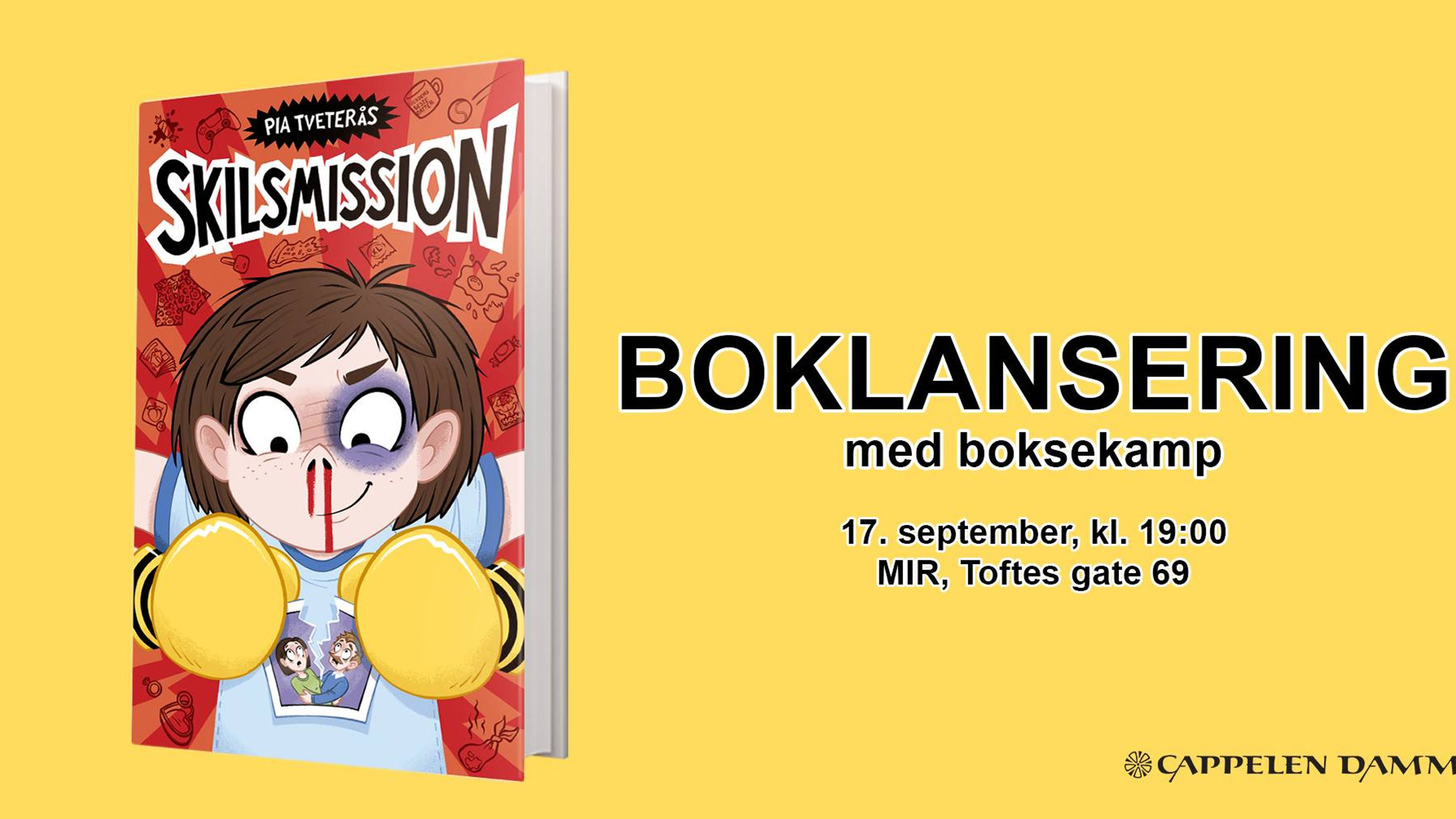 Promotional graphic for «Skilsmission» av Pia Tveterås | Boklansering