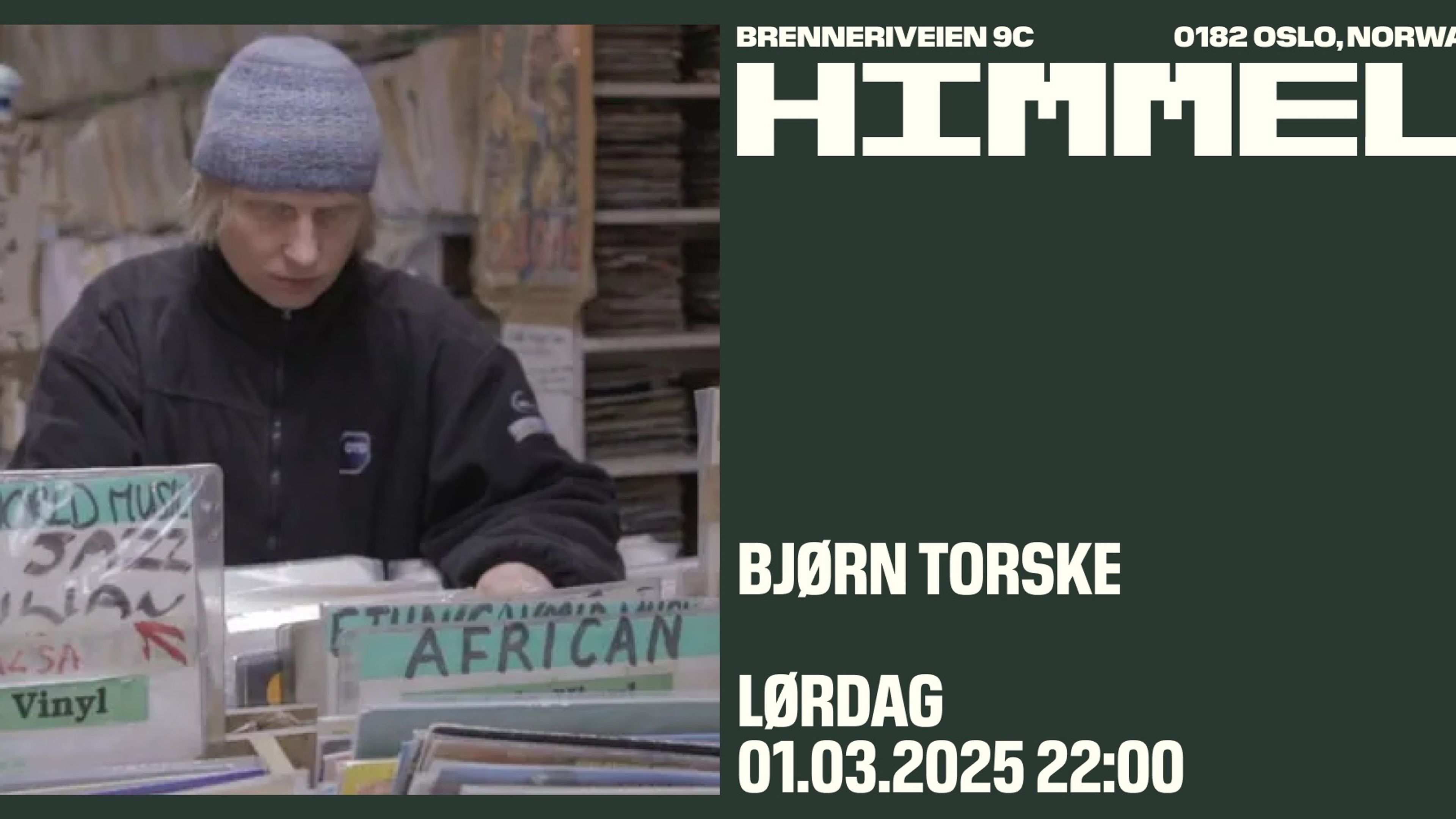 Promotional graphic for Bjørn Torske