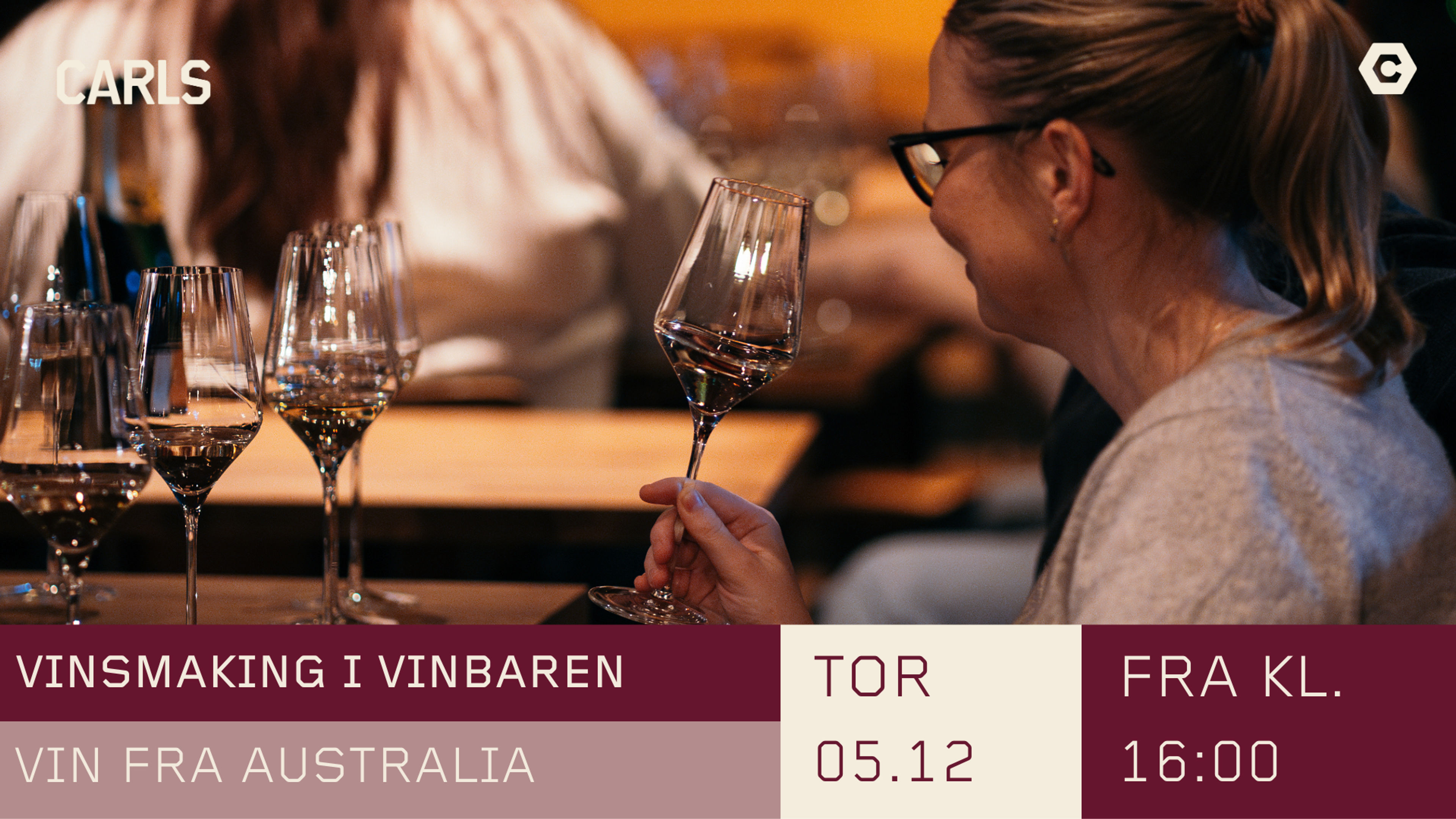 Promotional graphic for Vinsmaking i vinbaren