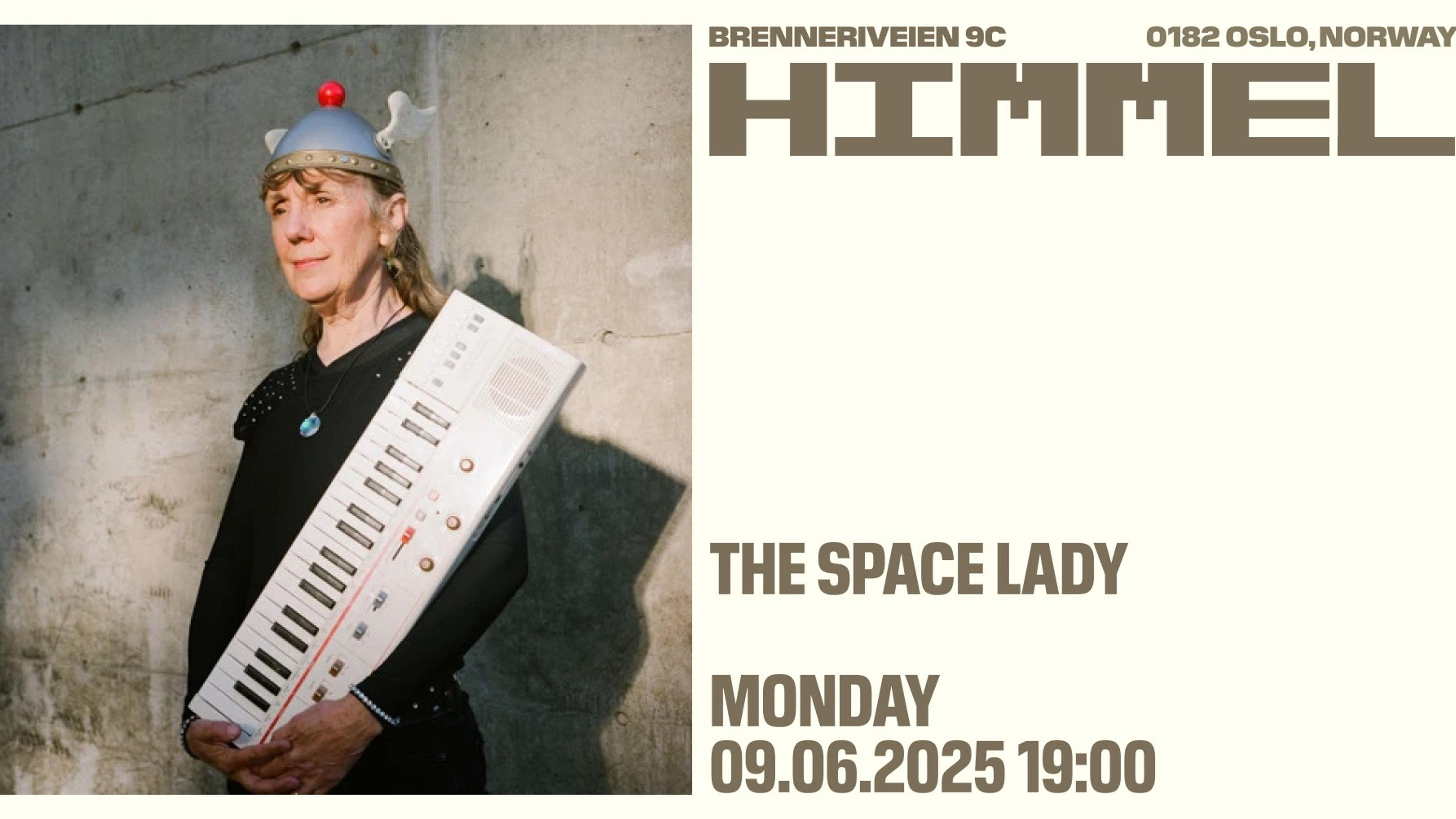 Promotional graphic for The Space Lady / FÅ BILLETTER IGJEN