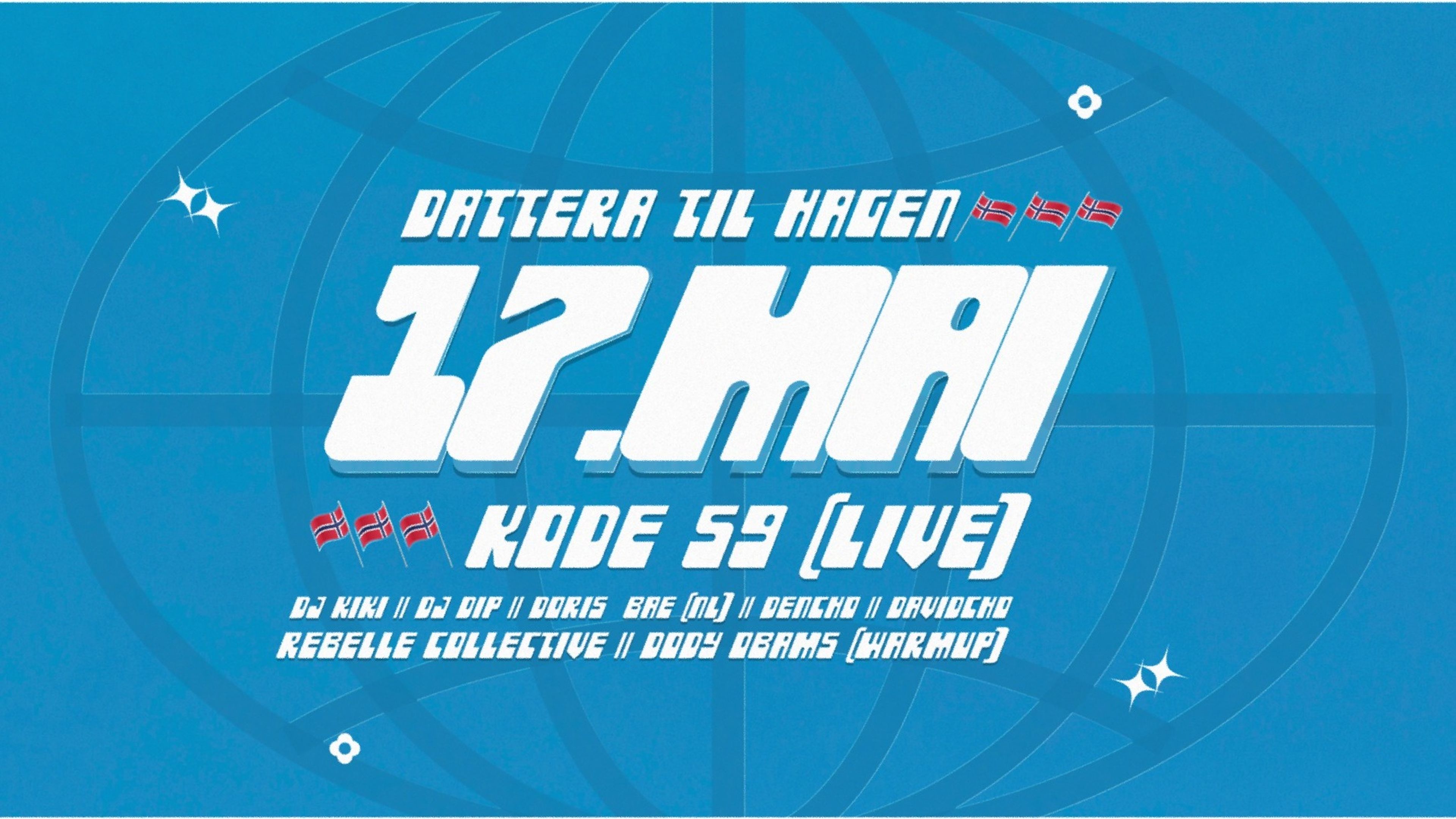 Promotional graphic for 17-mai på Dattera! 