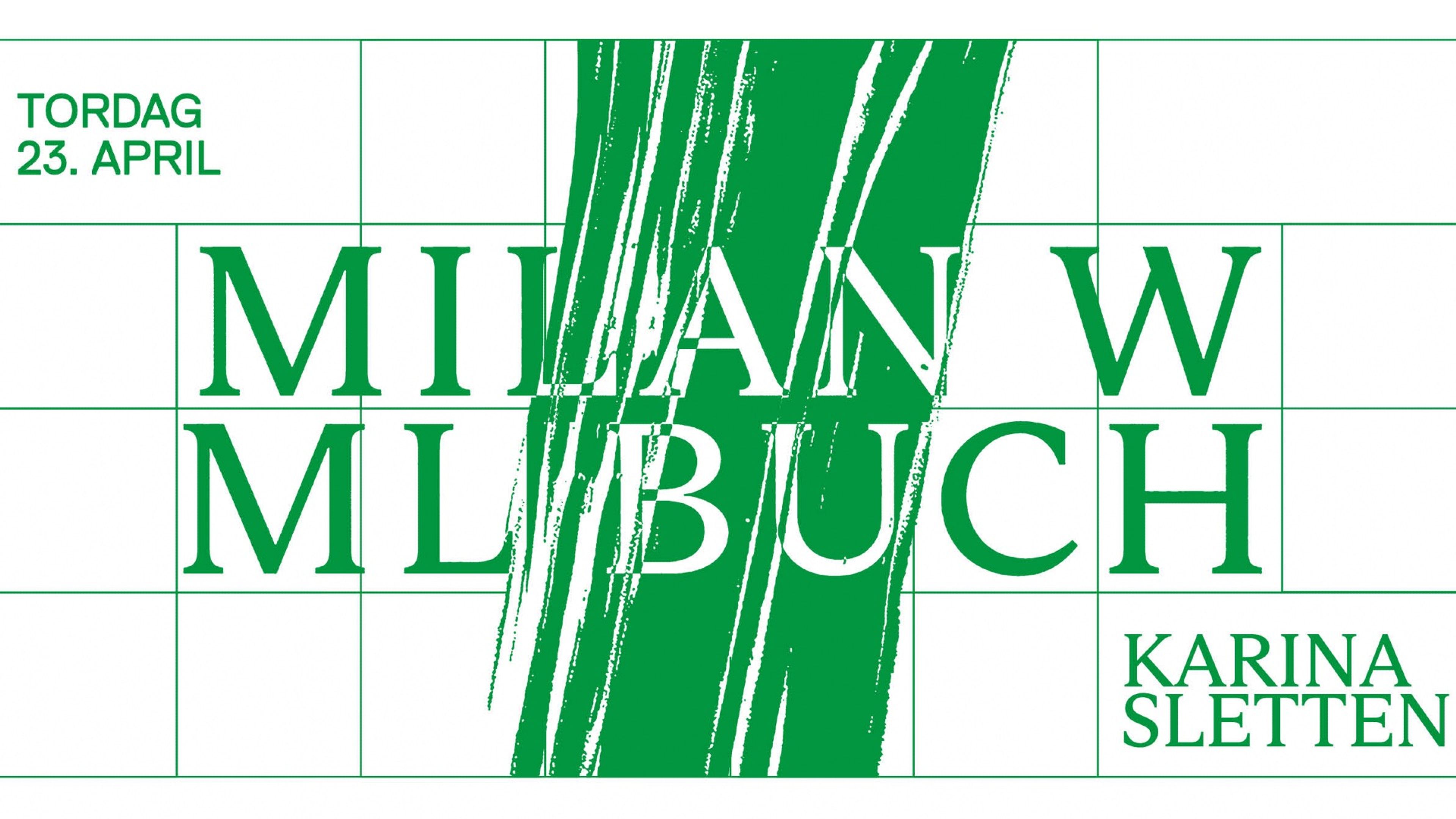 Promotional graphic for ML buch, Milan W. og Sletten Karina