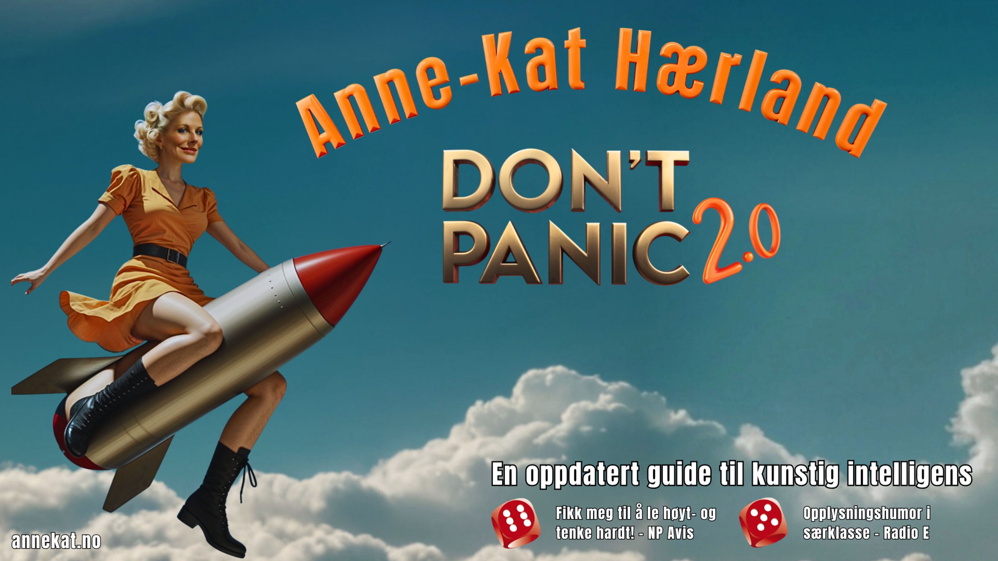 Promotional graphic for ANNE KAT HÆRLAND – DON`T PANIC 2.0