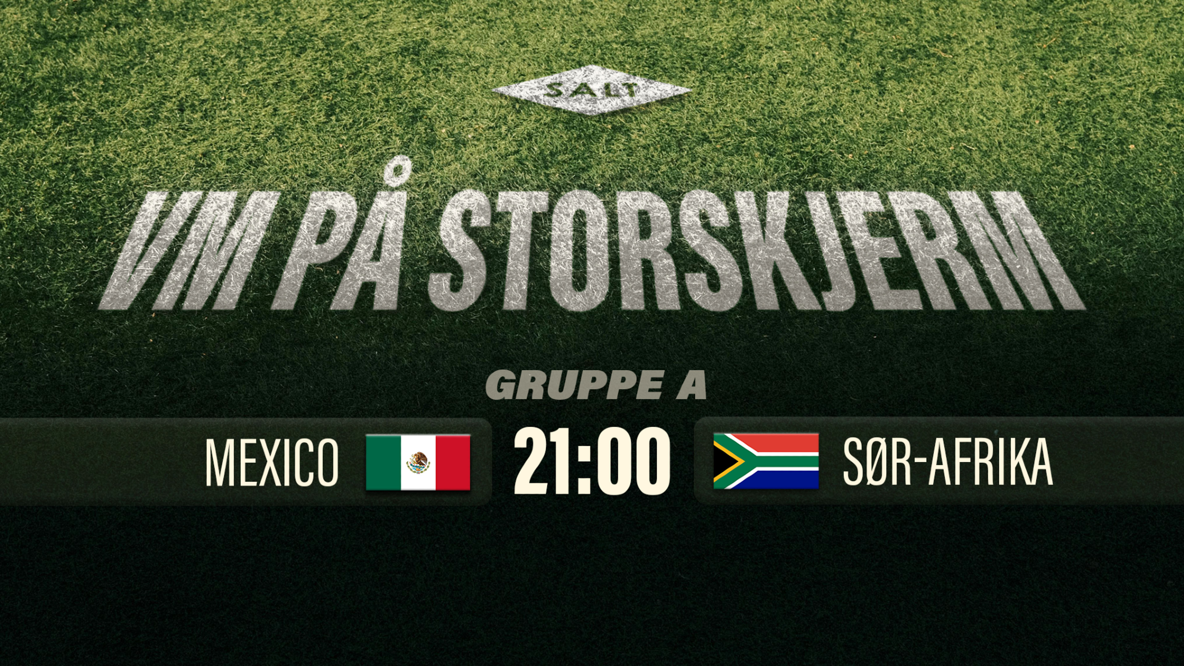 Promotional graphic for Mexico – Sør-Afrika