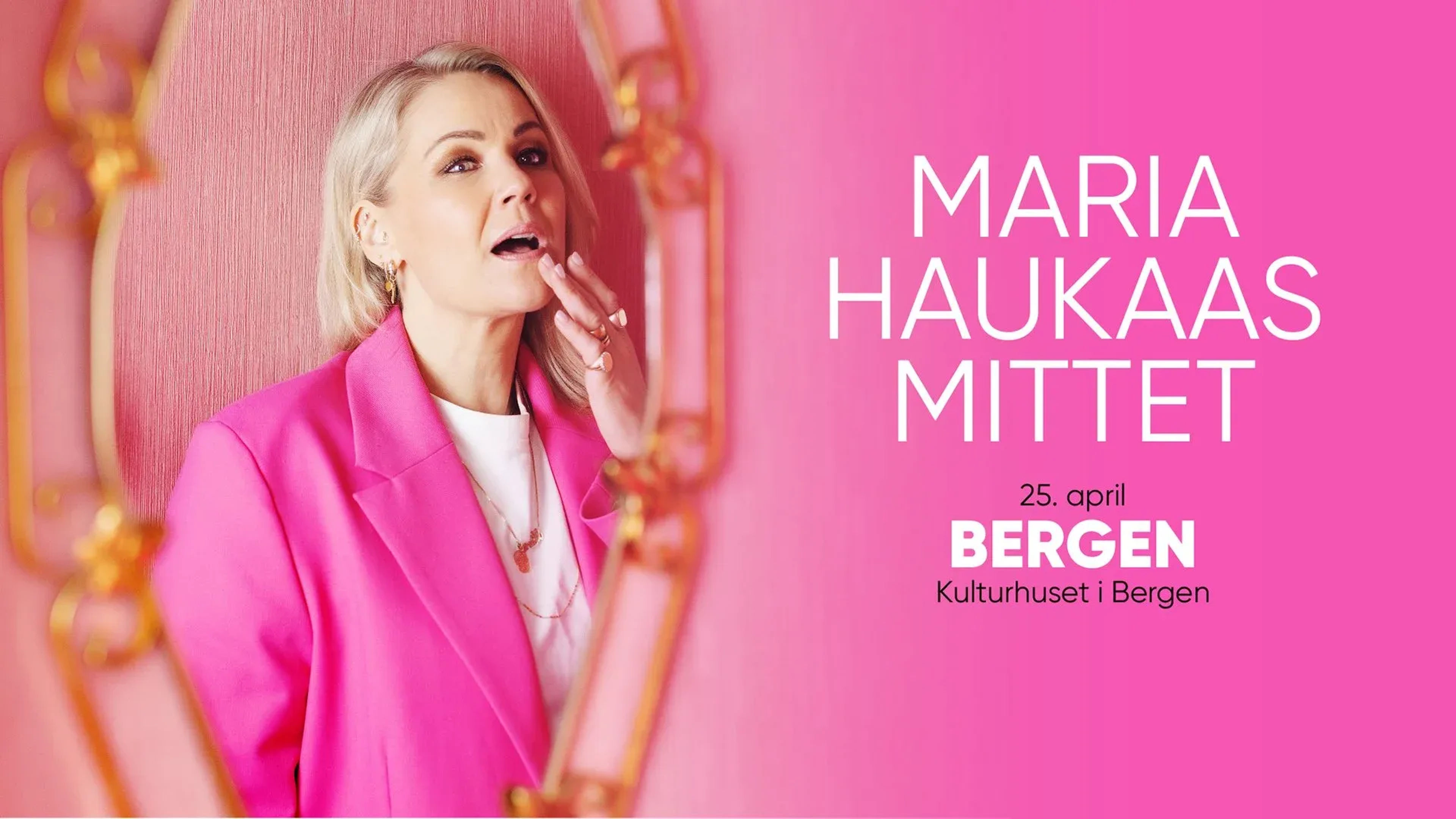 Promotional graphic for Maria Haukaas Mittet 25.04.26