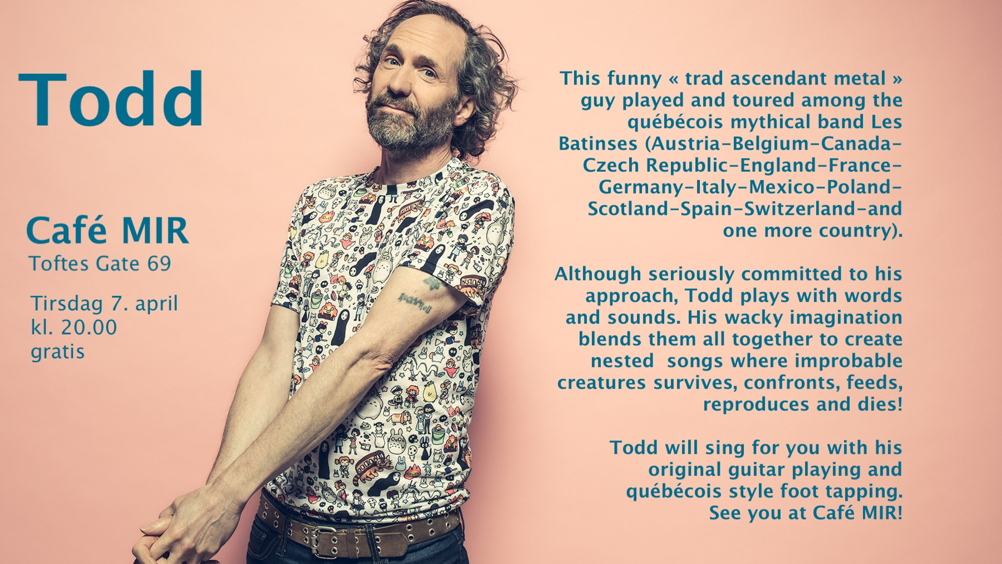 Promotional graphic for Todd på MIR
