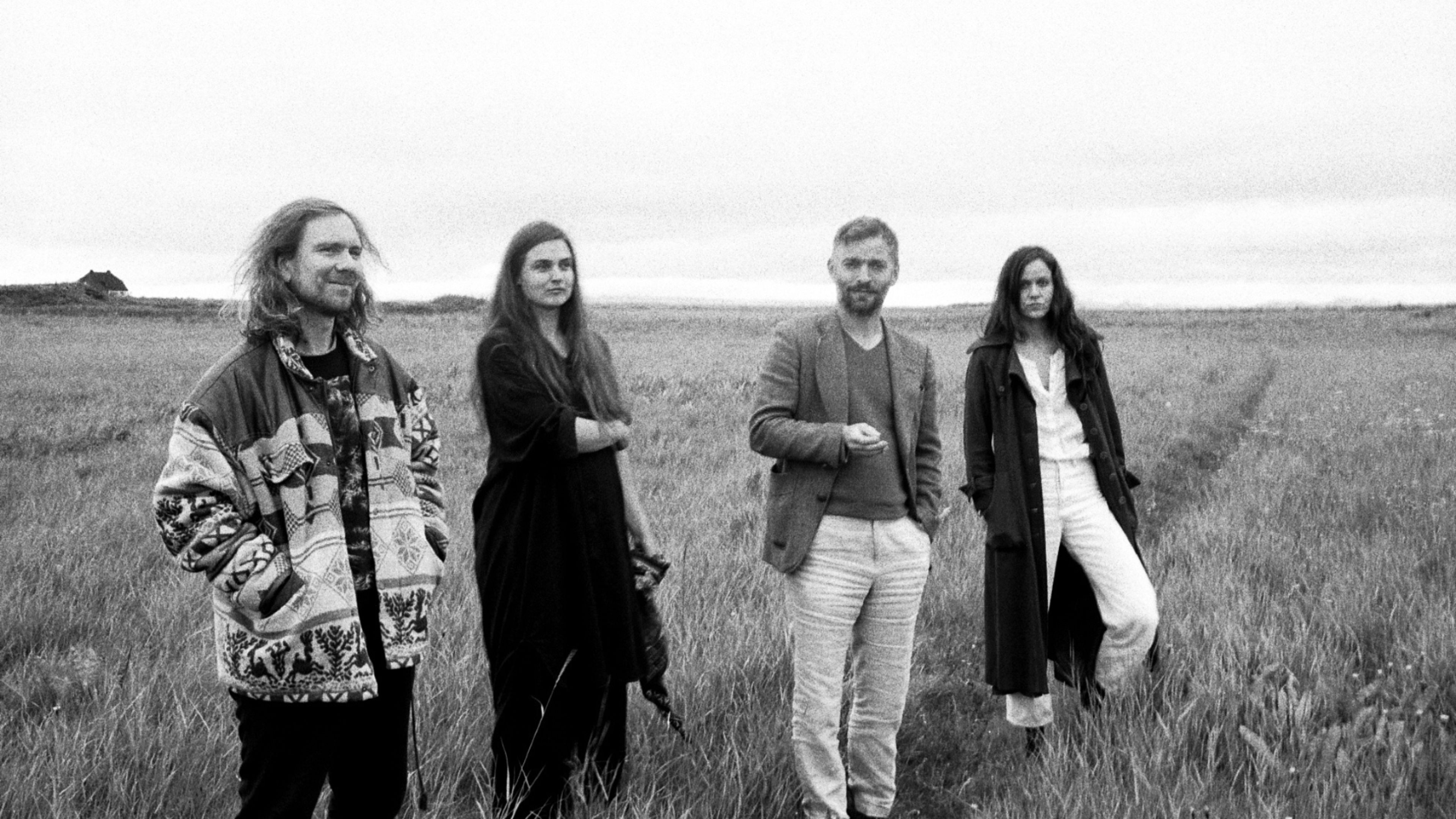 Promotiv grafikk for Kjartan Sveinsson, Bert Cools, Indrė Jurgęleviciūtė & Gyda Valtýsdóttir (BE/IS)