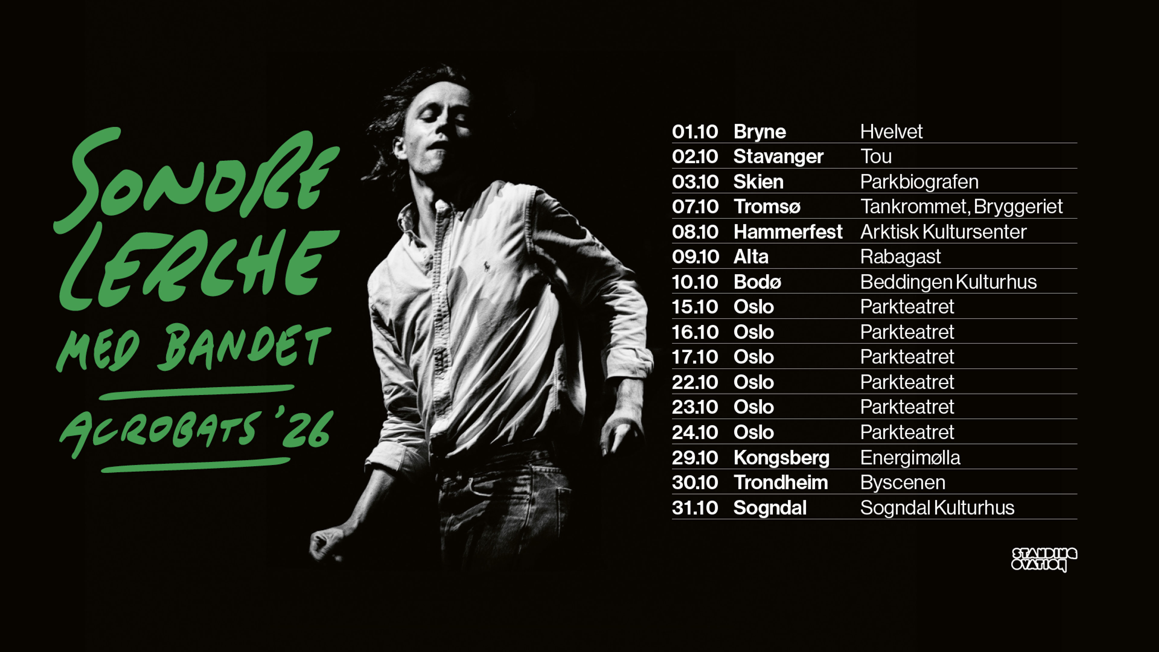 Promotional graphic for Sondre Lerche & Bandet // Rabagast, Alta