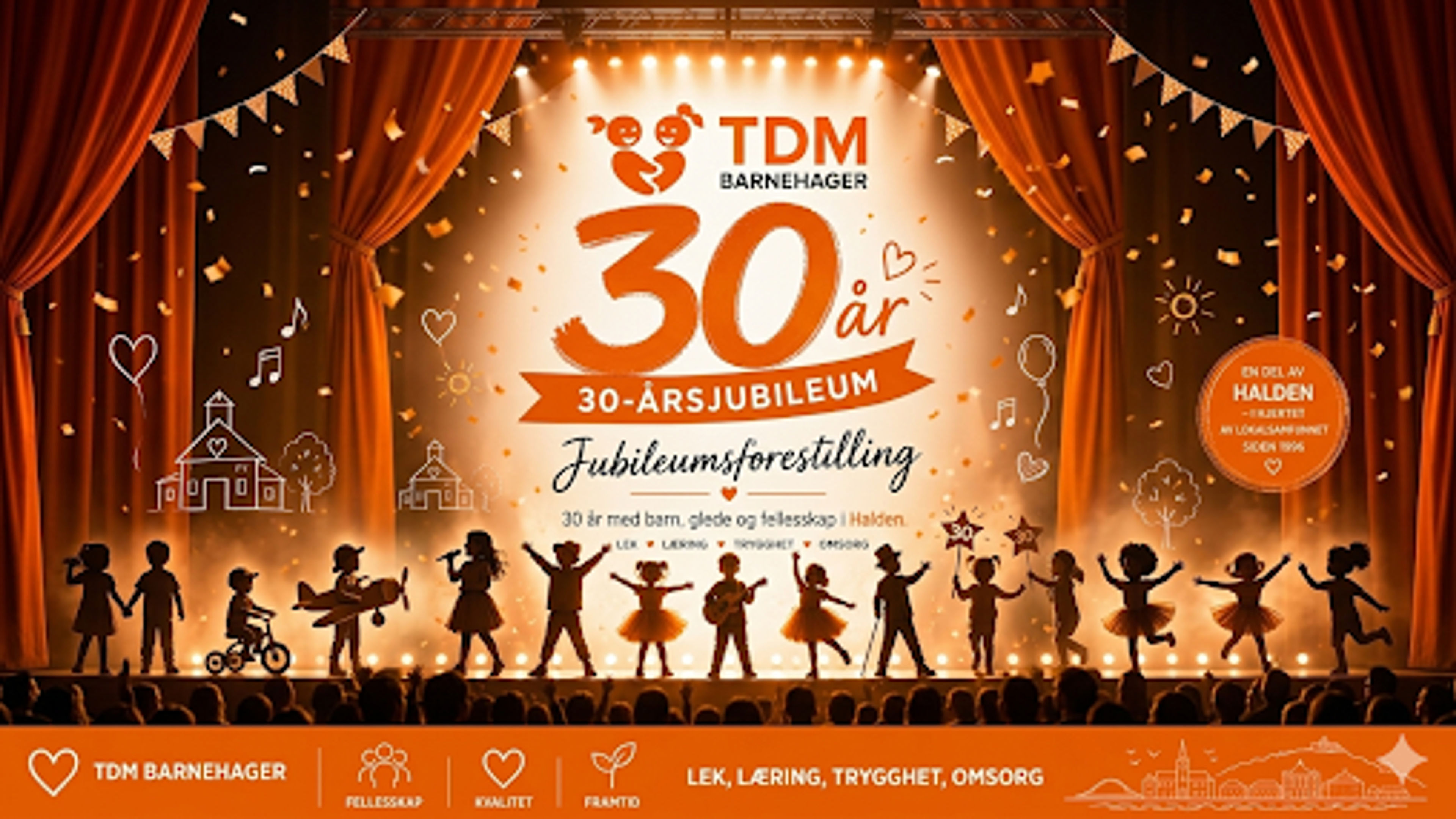 Promotiv grafikk for TDM Barnehager