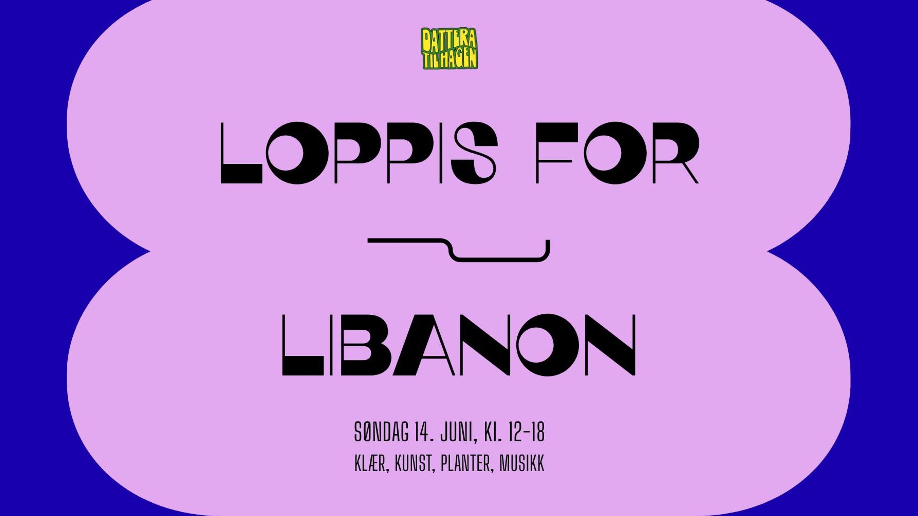 Promotional graphic for Loppis for Libanon