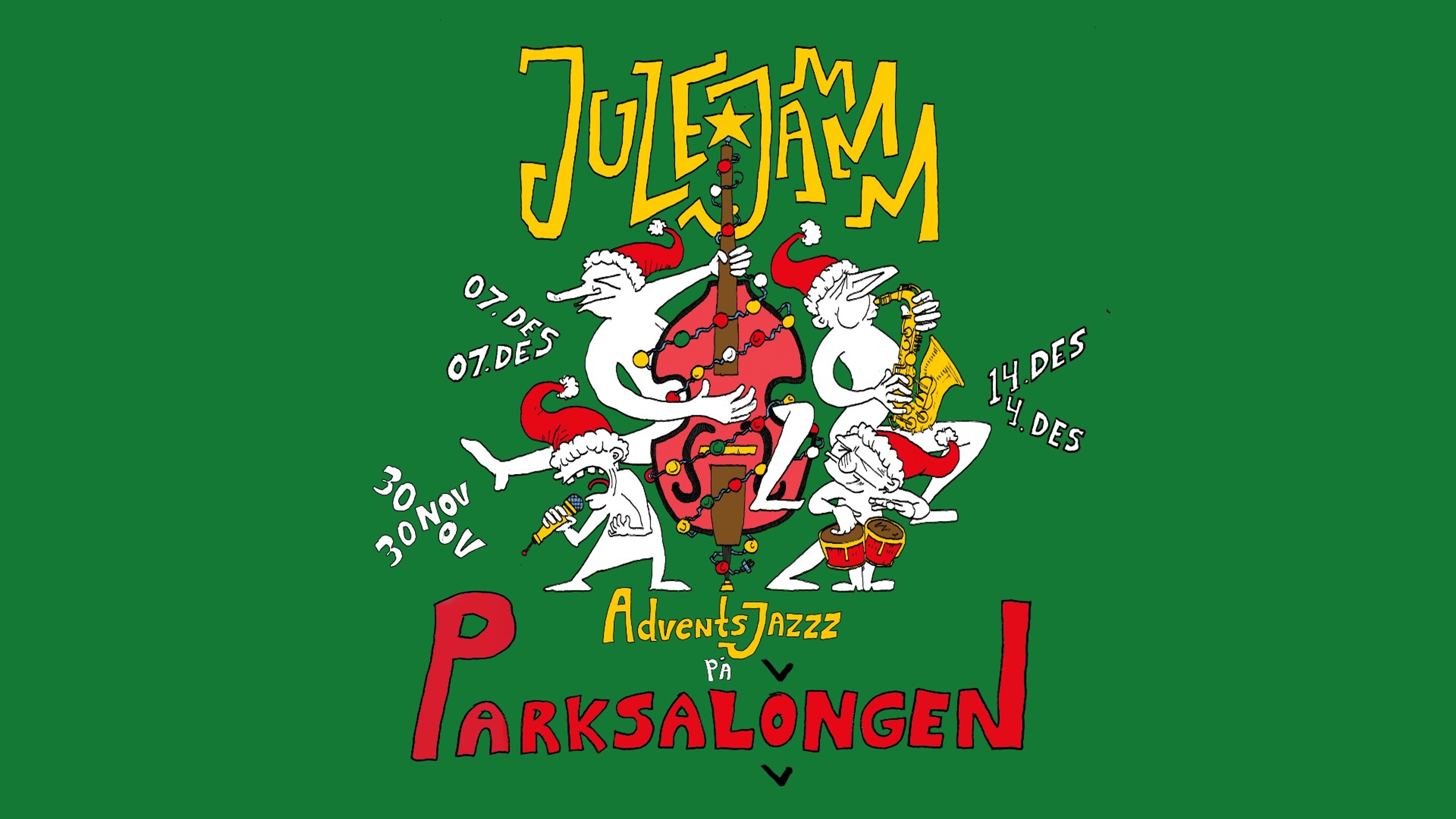 Promotional graphic for Adventsjazzen // Parksalongen #28