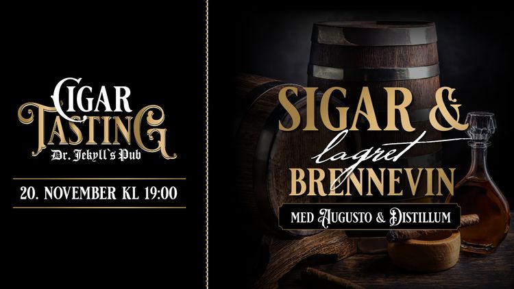 Sigar & lagret Brennevin med Augusto & Distillum