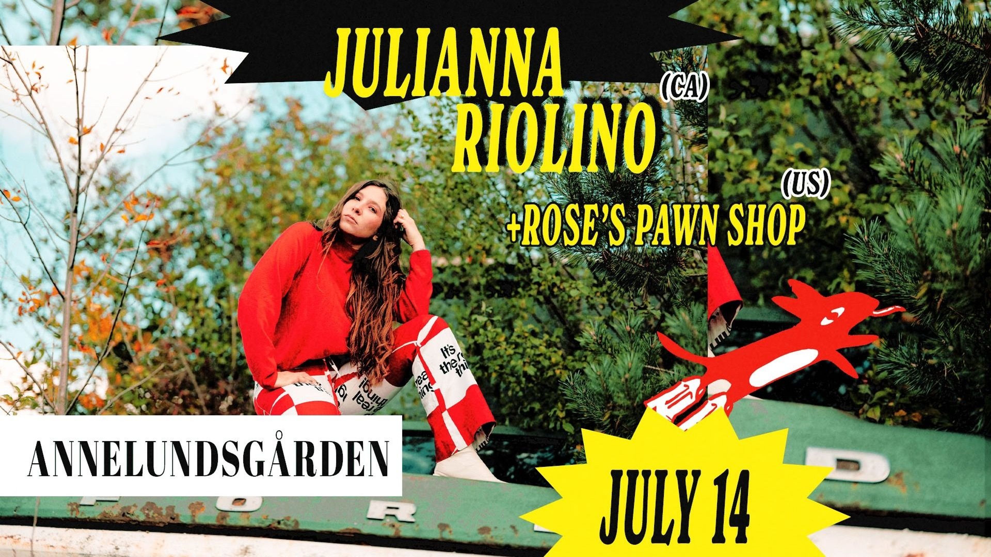 Promotional graphic for Flatlands pres. Julianna Riolino (CAN)