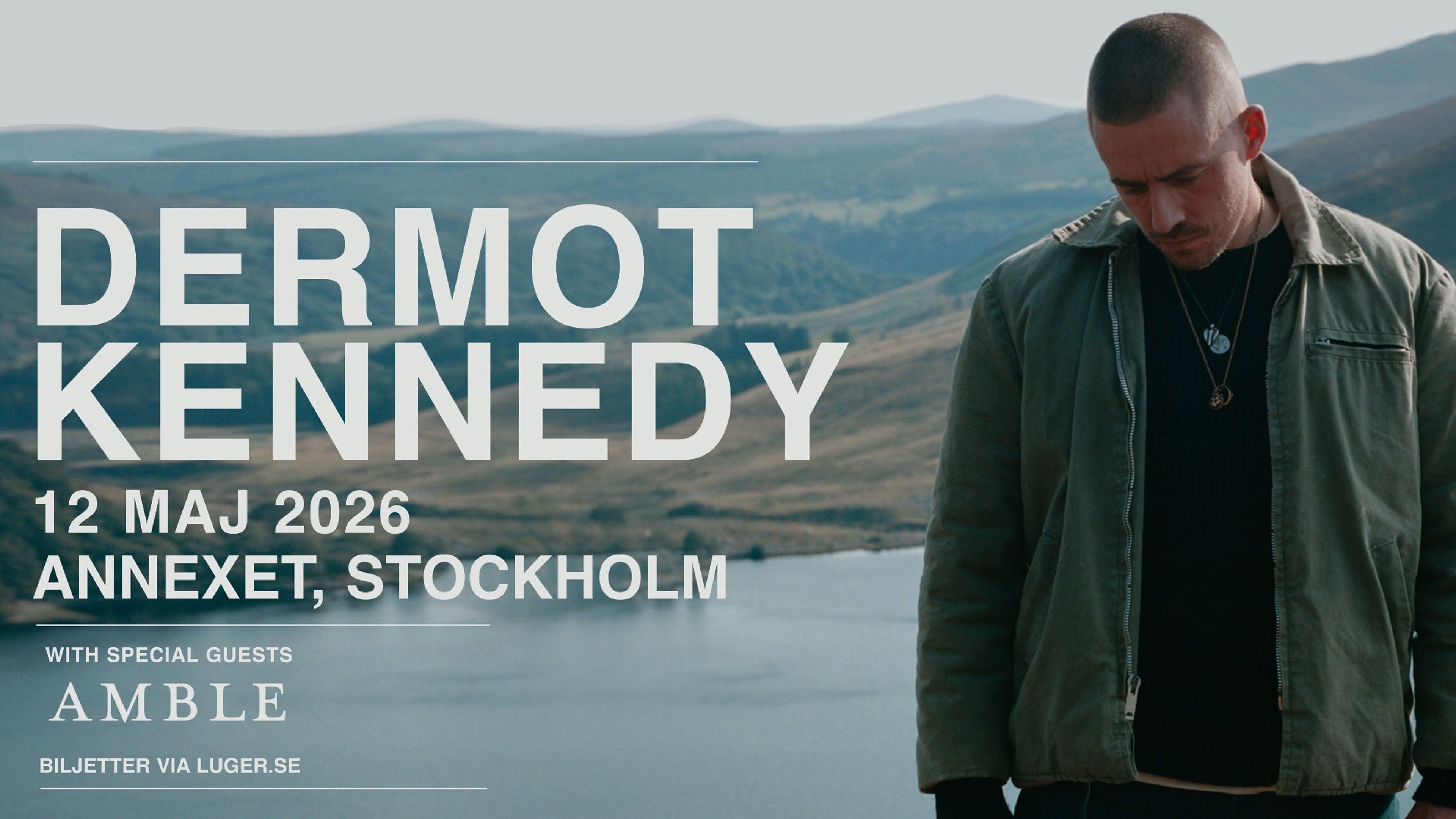 Promotional graphic for Dermot Kennedy