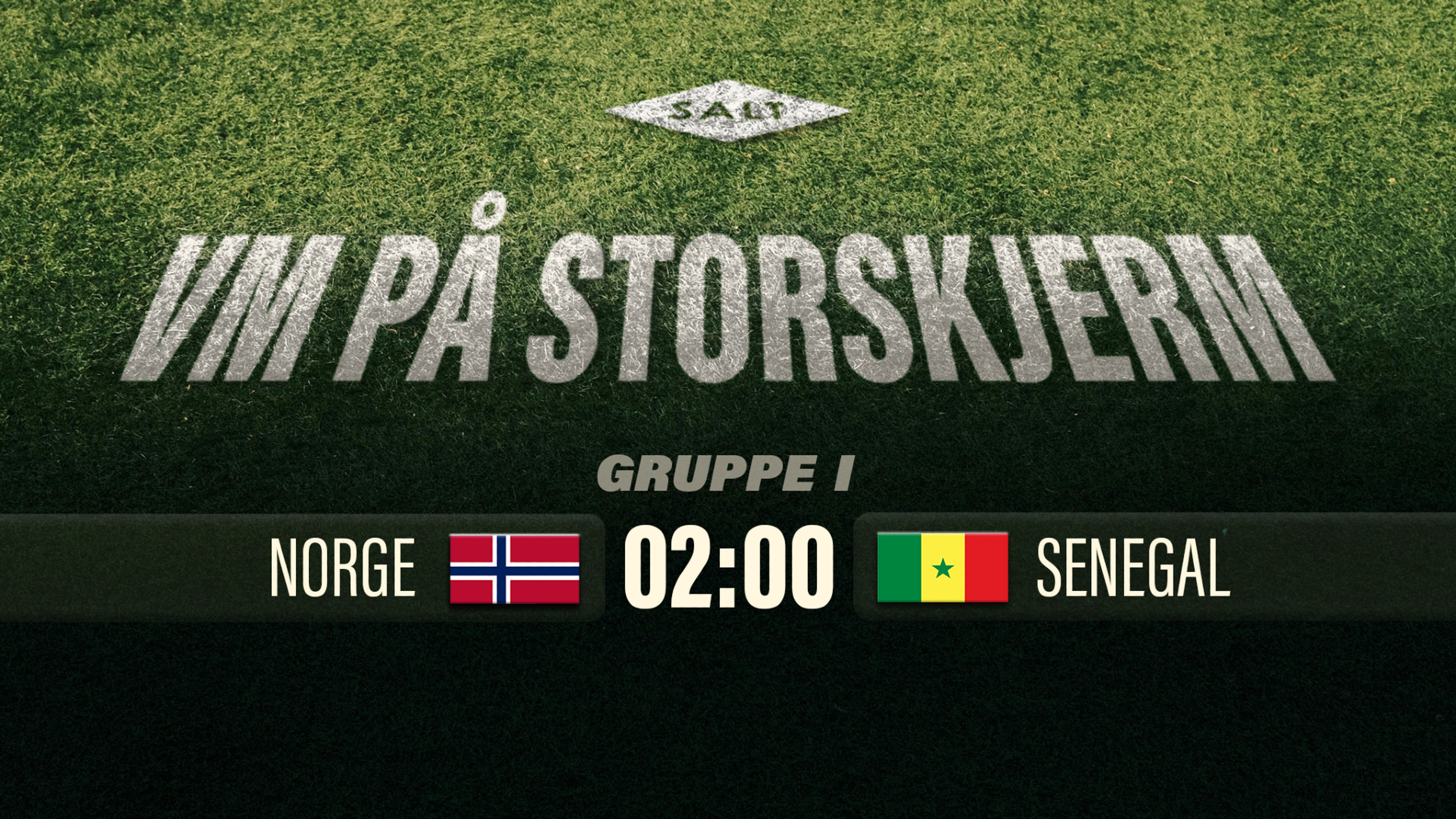 Promotional graphic for Norge - Senegal