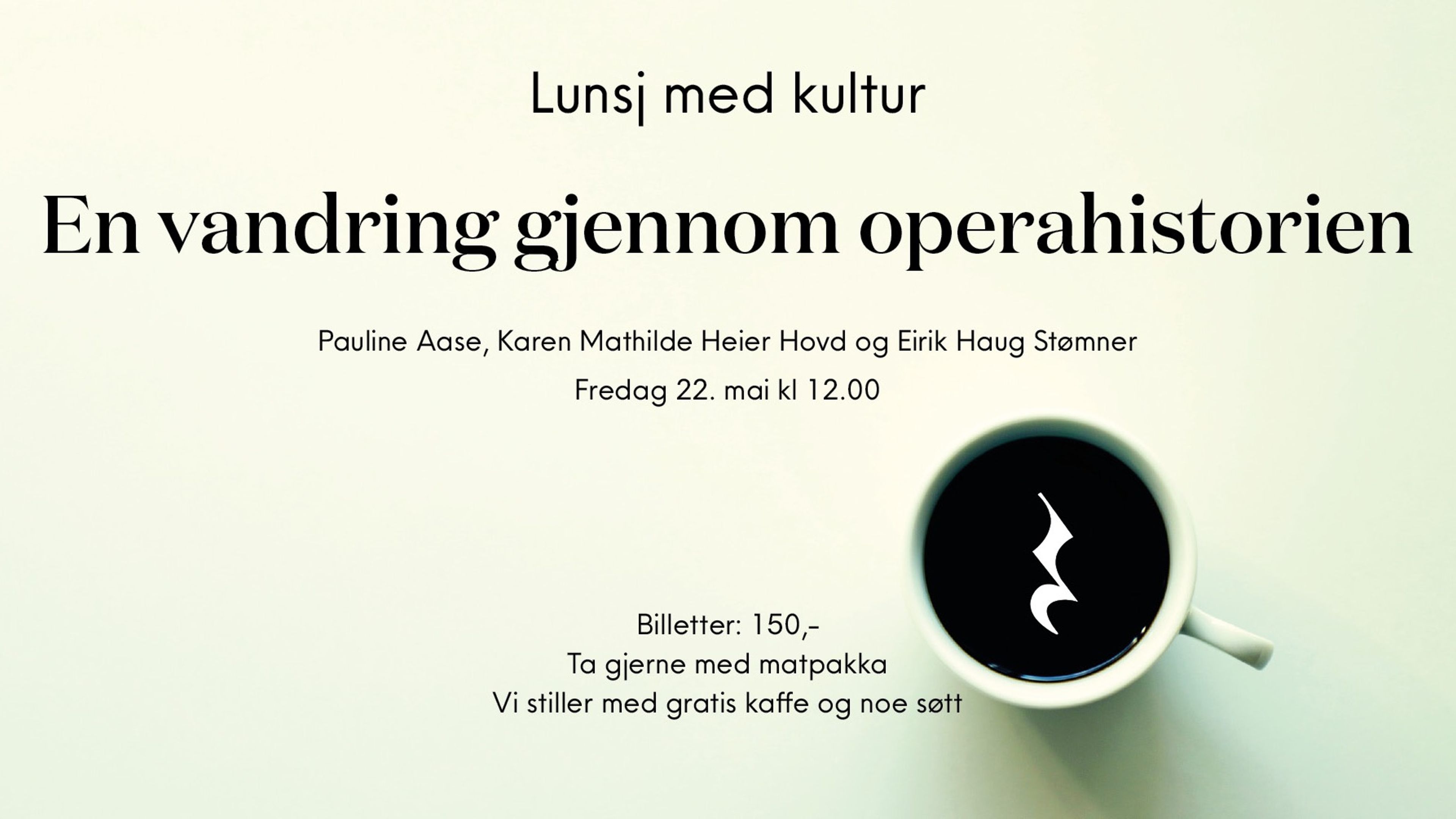 Promotional graphic for En vandring gjennom operahistorien