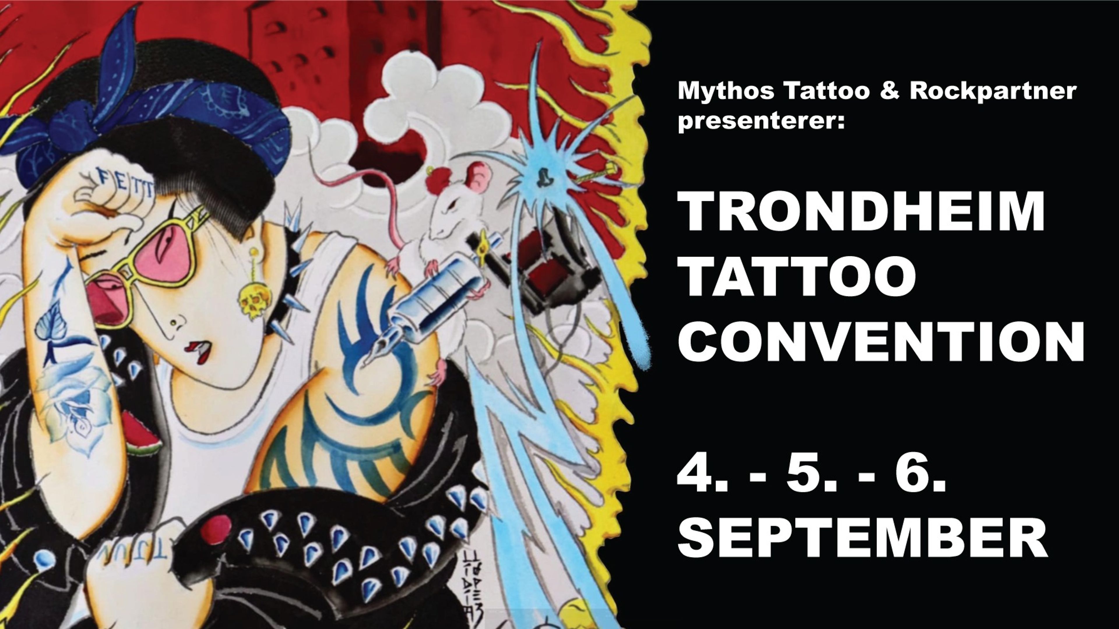 Promotiv grafikk for Trondheim Tattoo & Bodyart Convention 2026