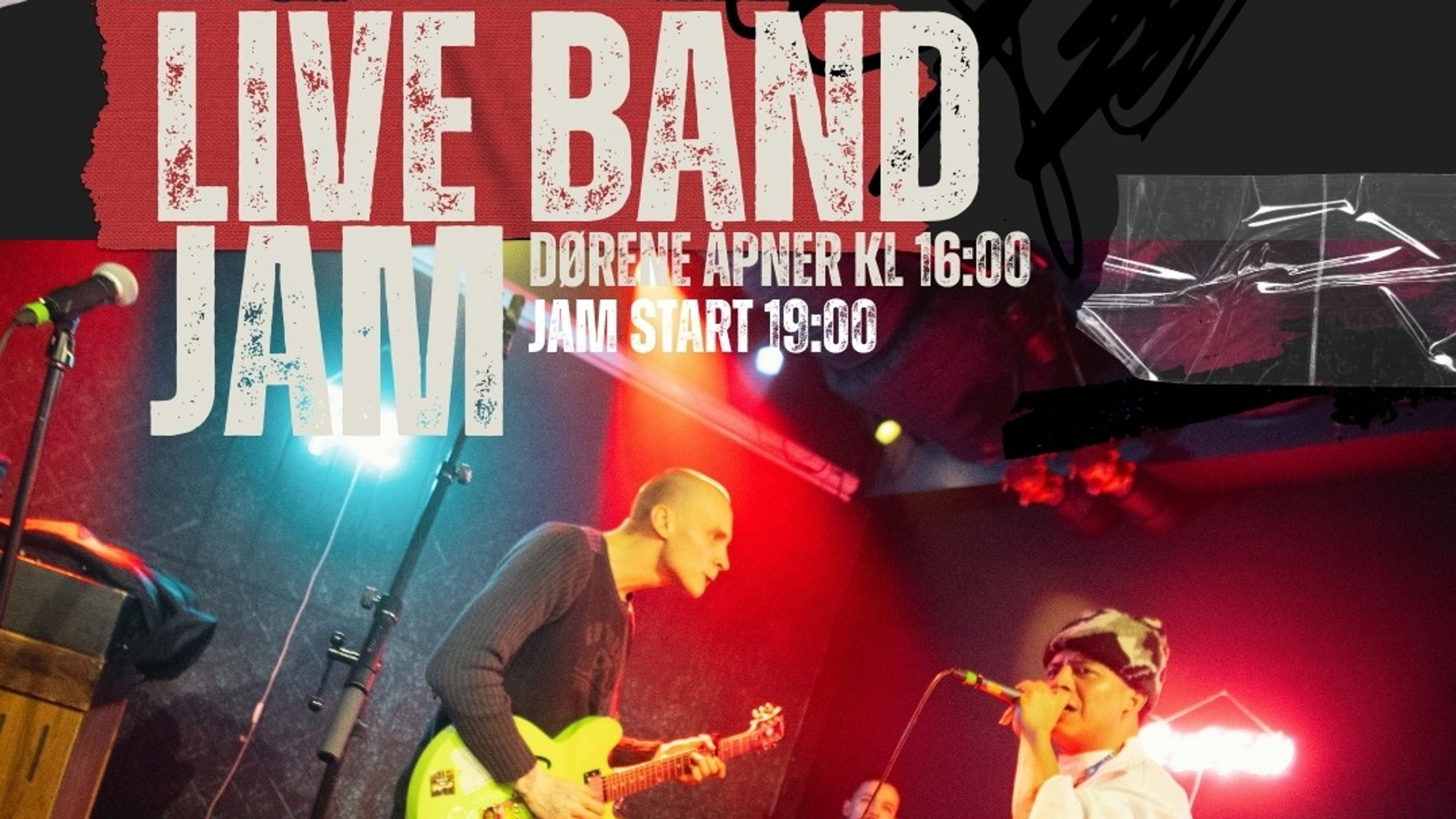 Promotional graphic for TRALL LIVE BAND JAMS 