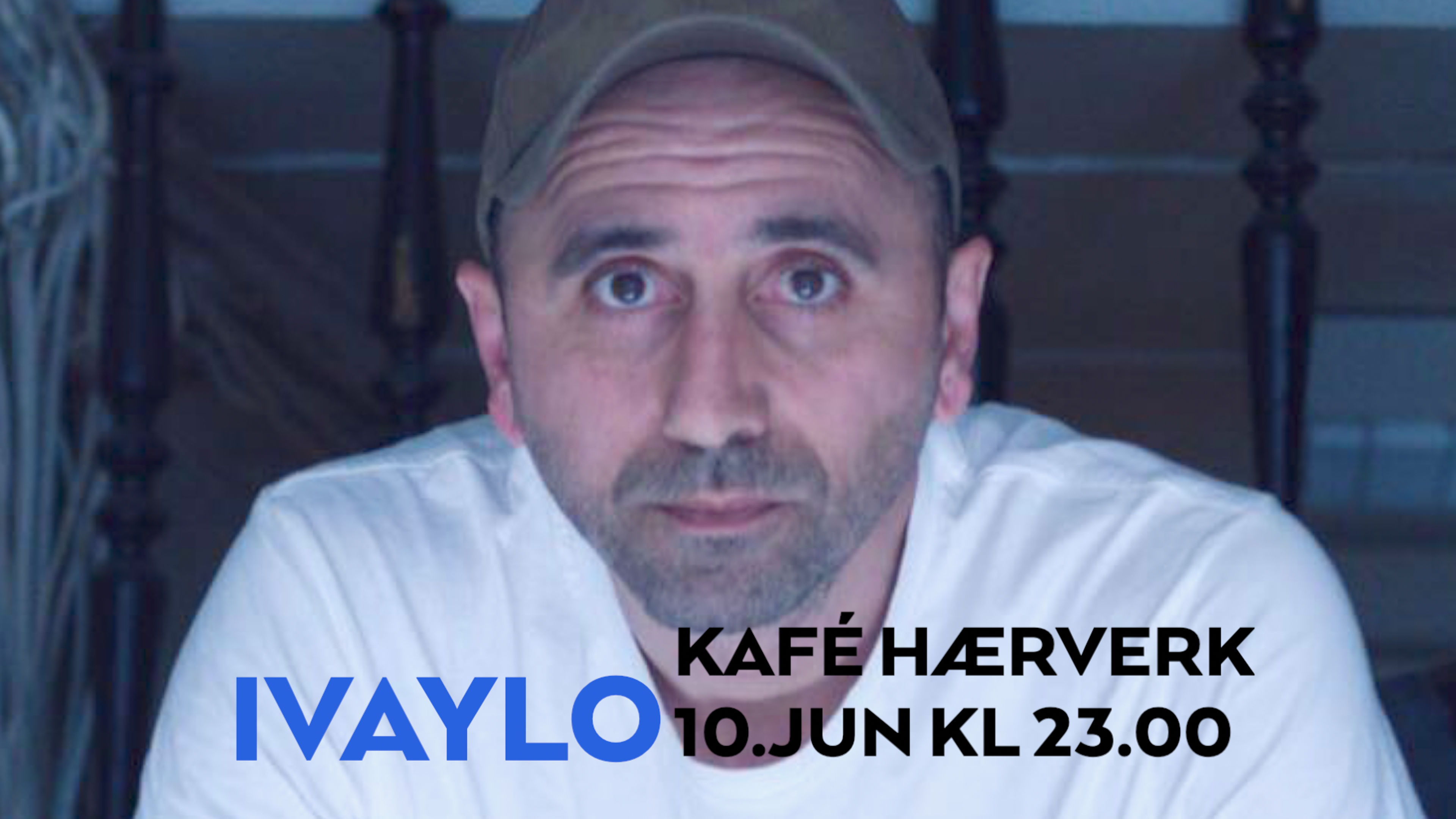 Promotional graphic for Ivaylo // Kafé Hærverk