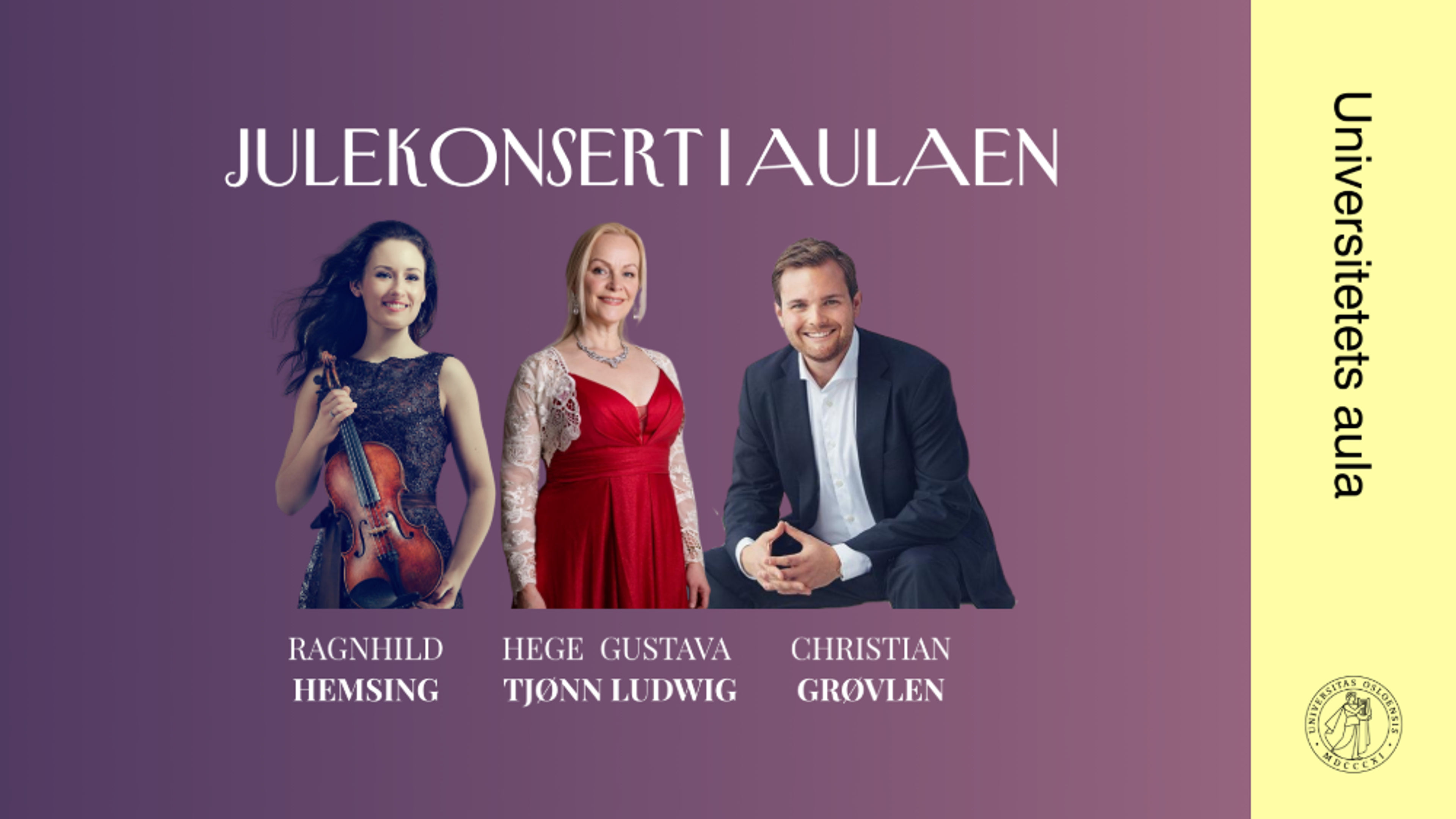 Promotional graphic for Julekonsert i Aulaen