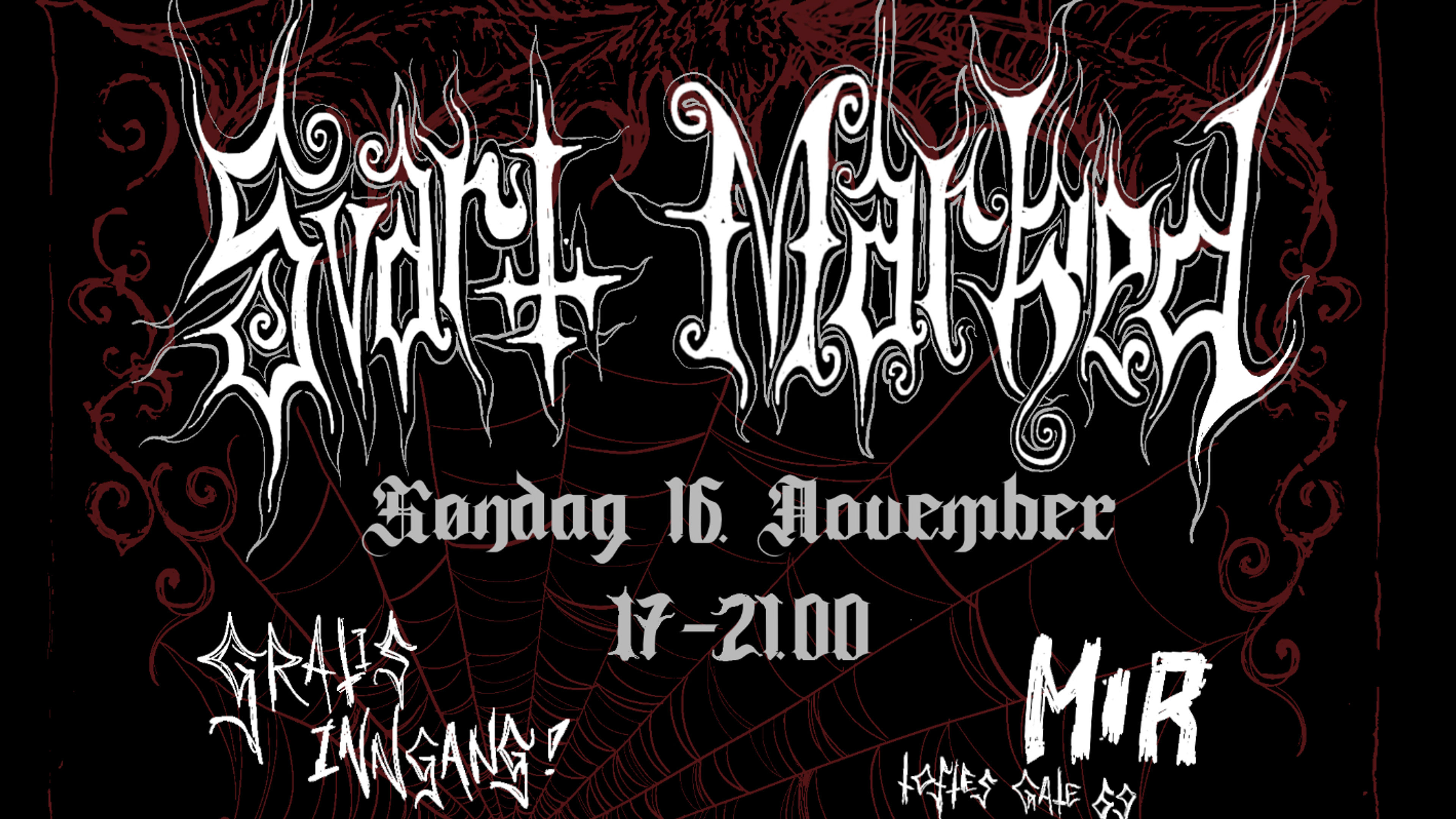 Promotional graphic for MØRKT MARKED // MIR