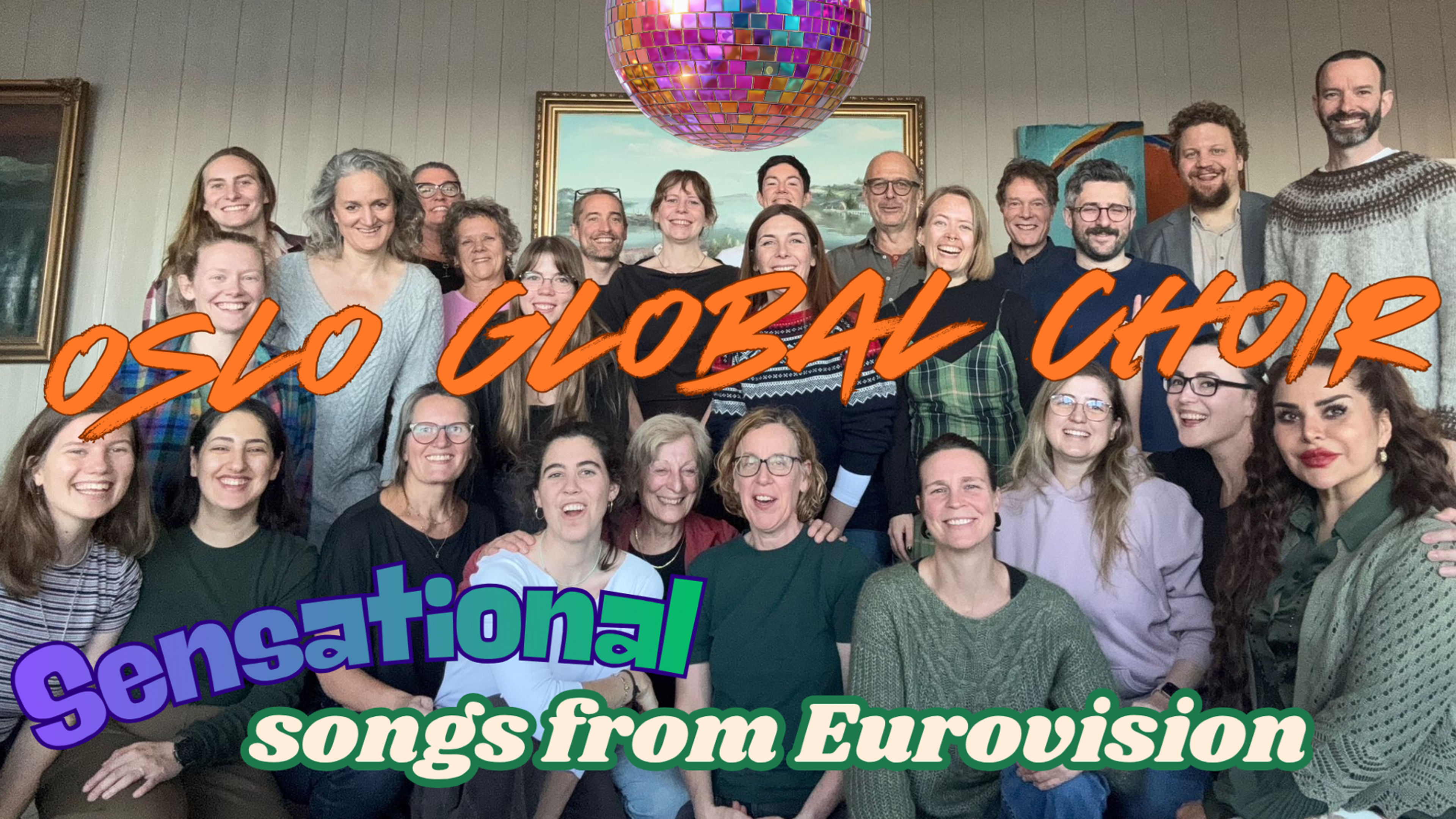 Promotional graphic for Oslo Global Choir Summer Concert | Sensational Songs from Eurovision – Through the Years