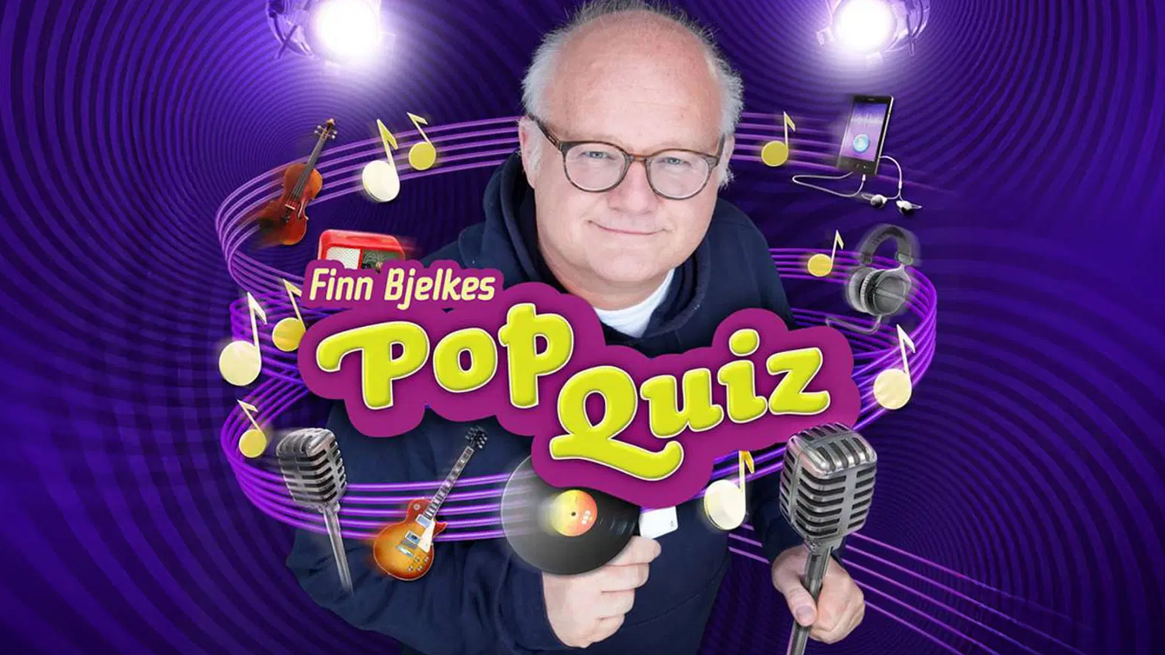 Promotional graphic for Finn Bjelkes PopQuiz