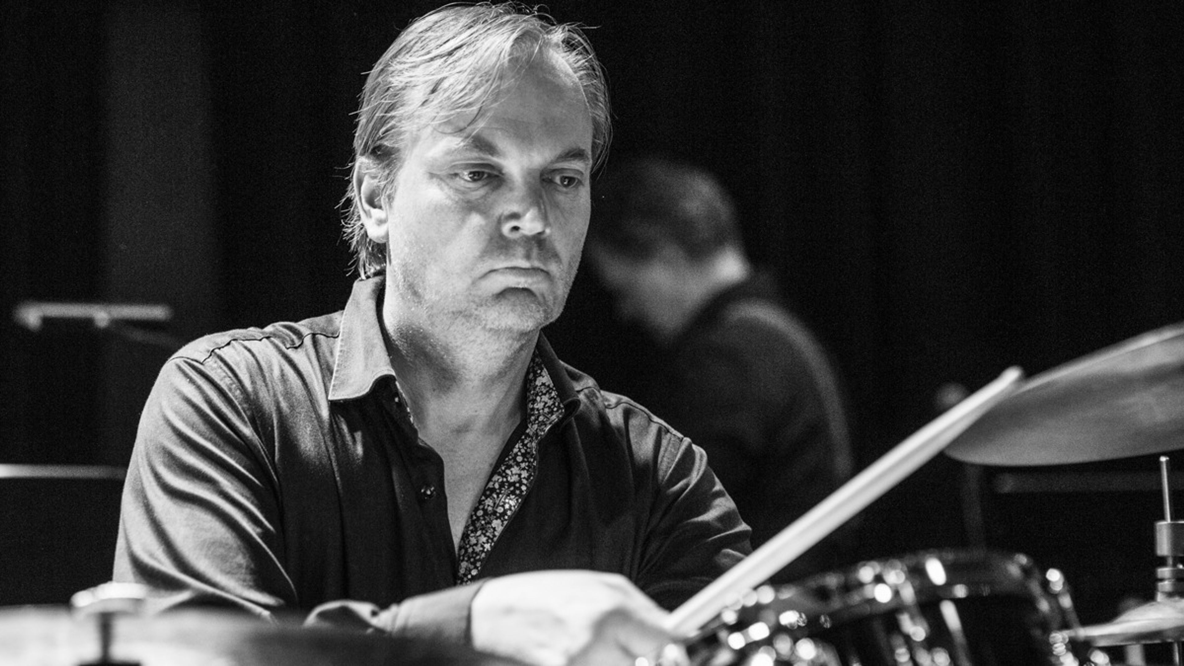 Promotional graphic for «The great big band drummers» - Erik Smith med Sandvika storband