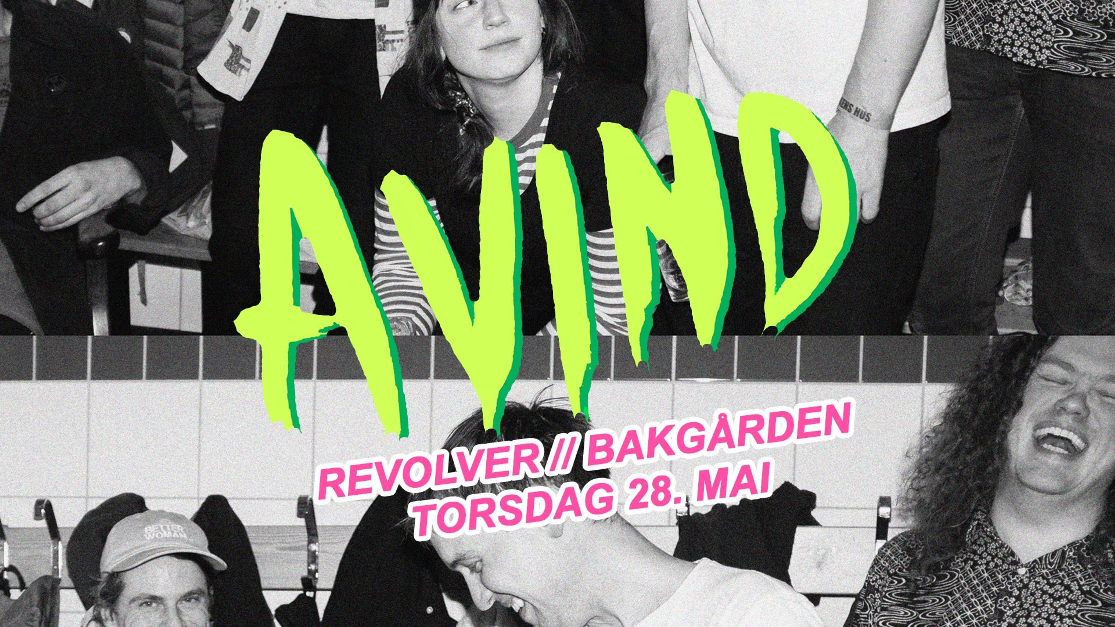 Promotional graphic for AVIND // Bakgården