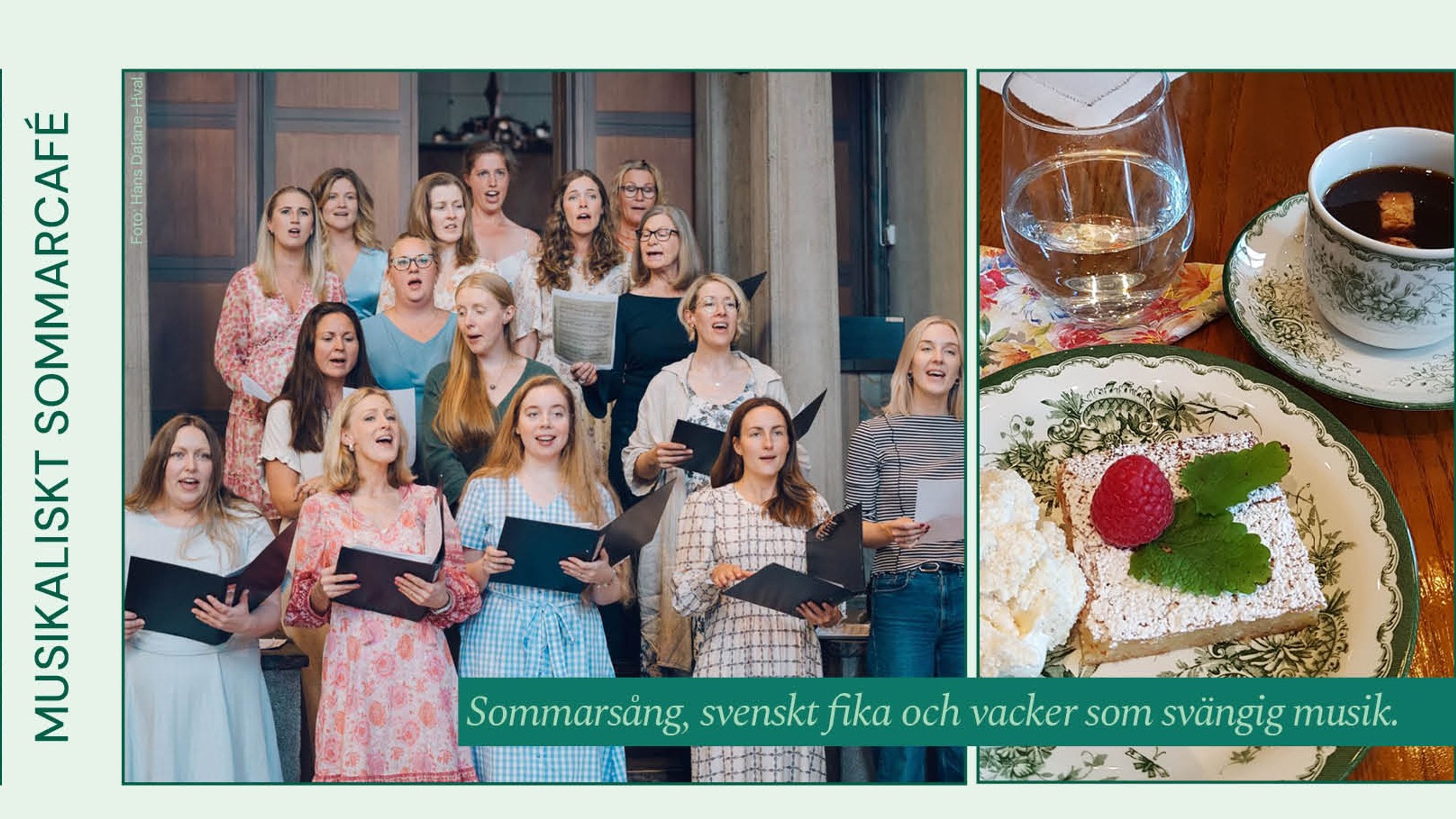 Promotional graphic for Musikaliskt sommarcafé