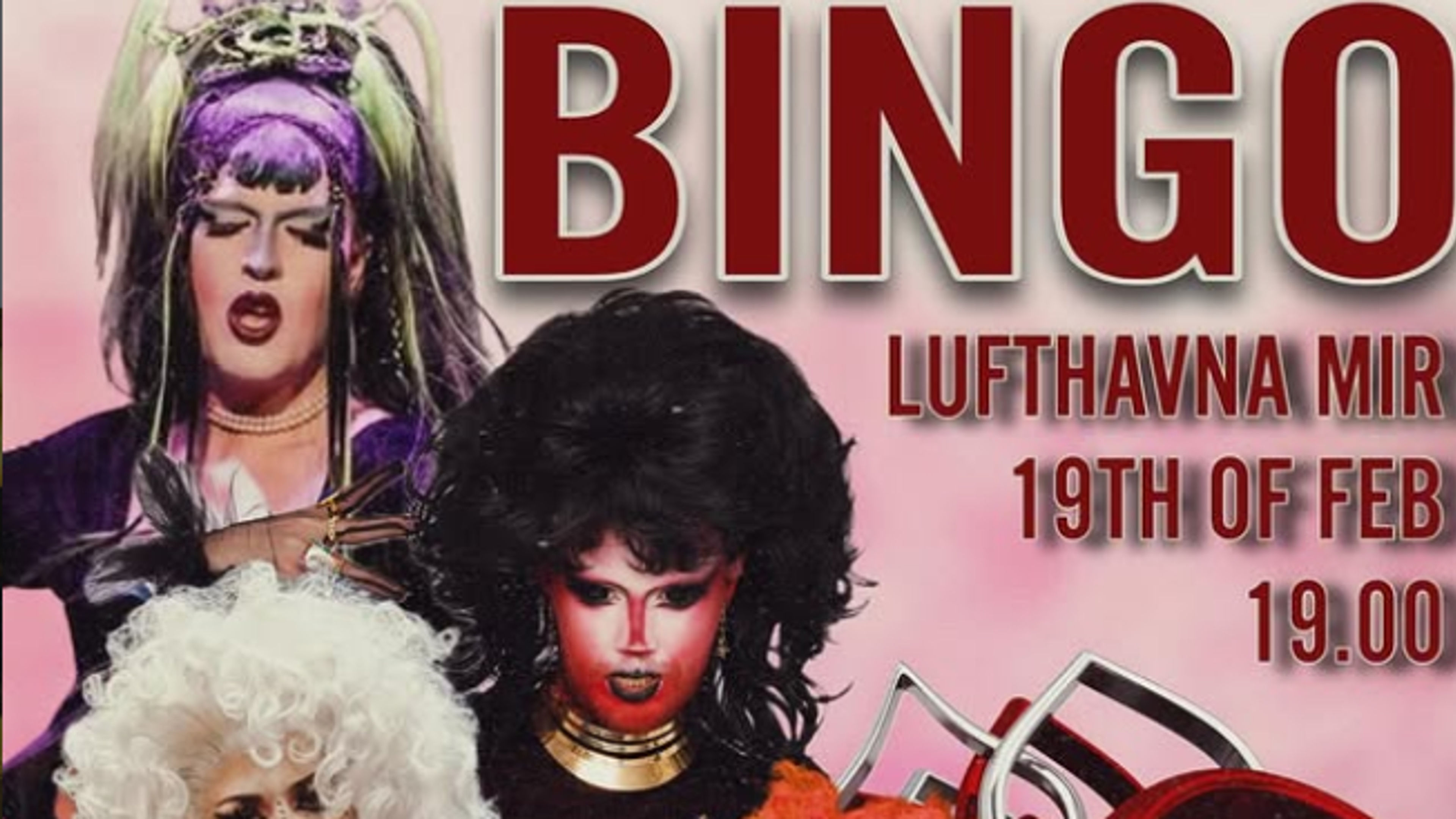 Promotional graphic for DRAG-BINGO @MIR