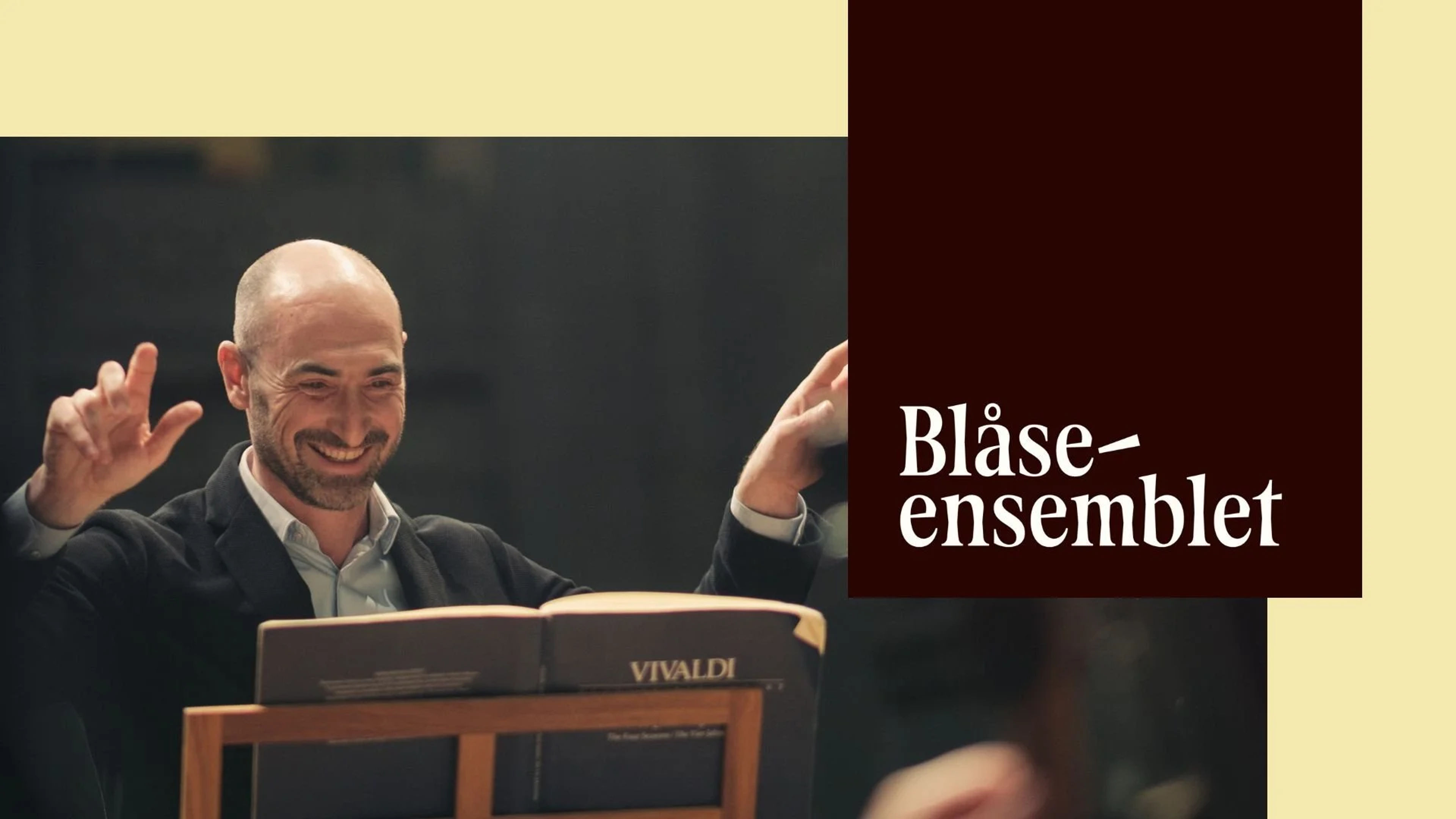 Promotional graphic for Det Norske Blåseensemble og Peter Whelan