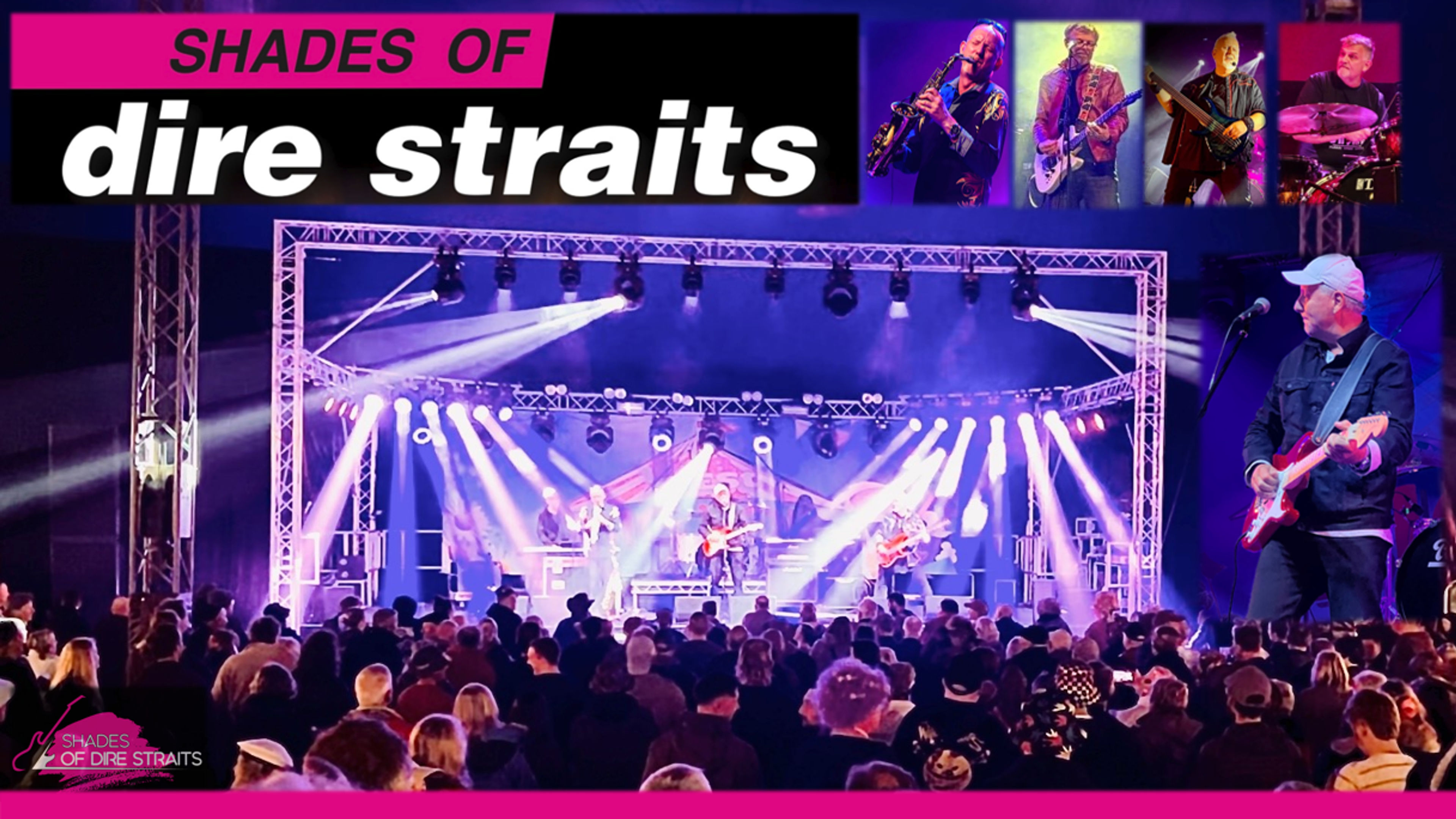 Promotional graphic for Shades of Dire Straits // Kulturfabrikken