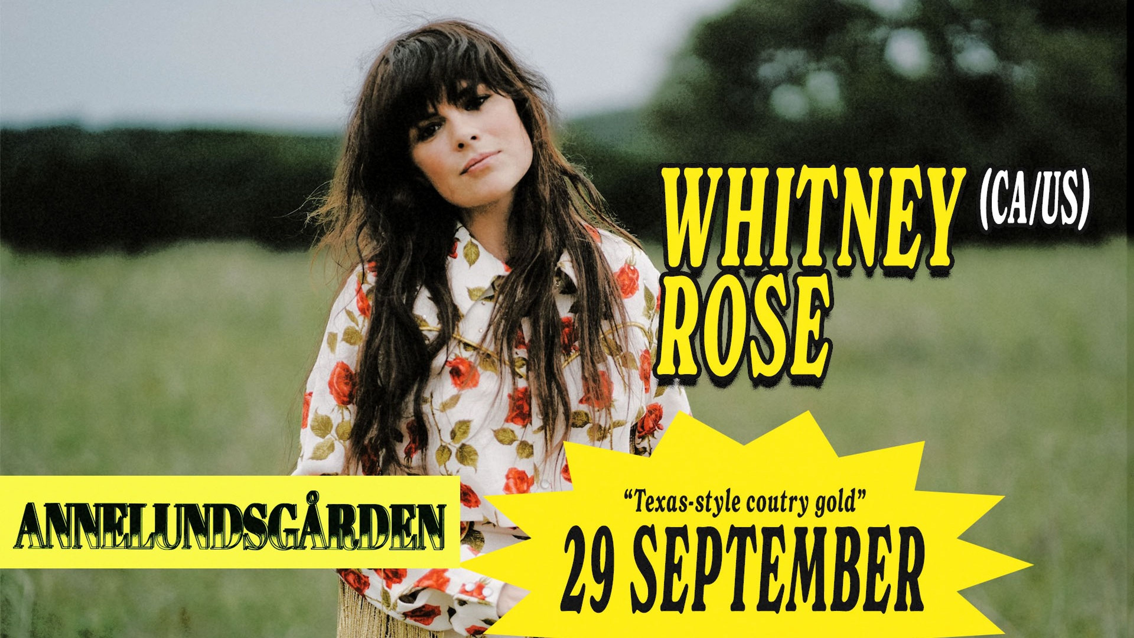 Promotional graphic for Whitney Rose (CA/US)
