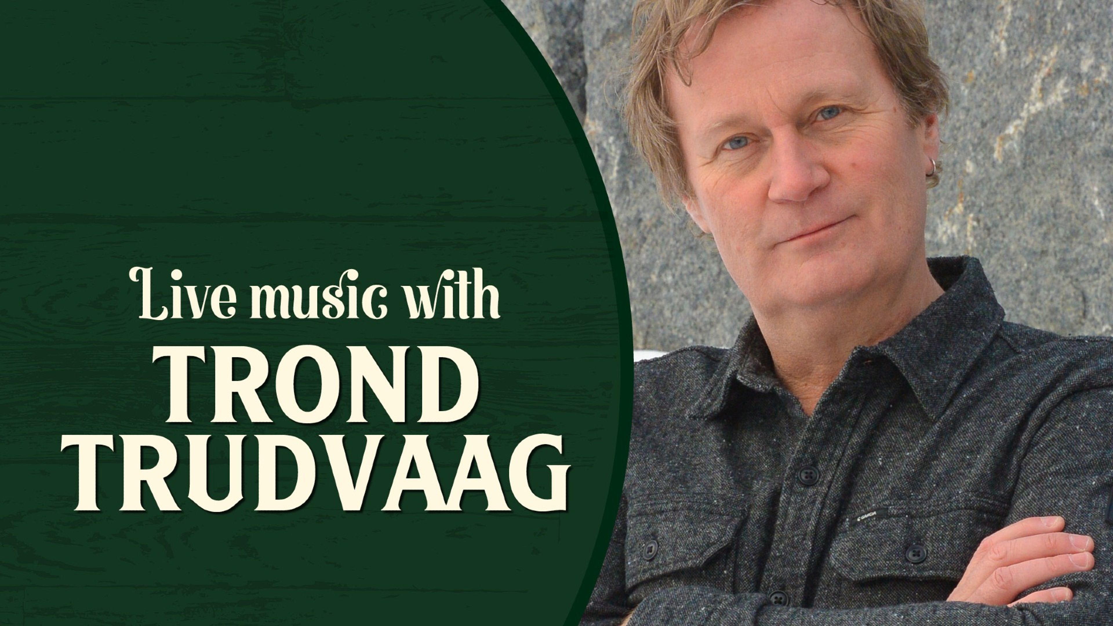 Promotional graphic for Livemusikk // Trond