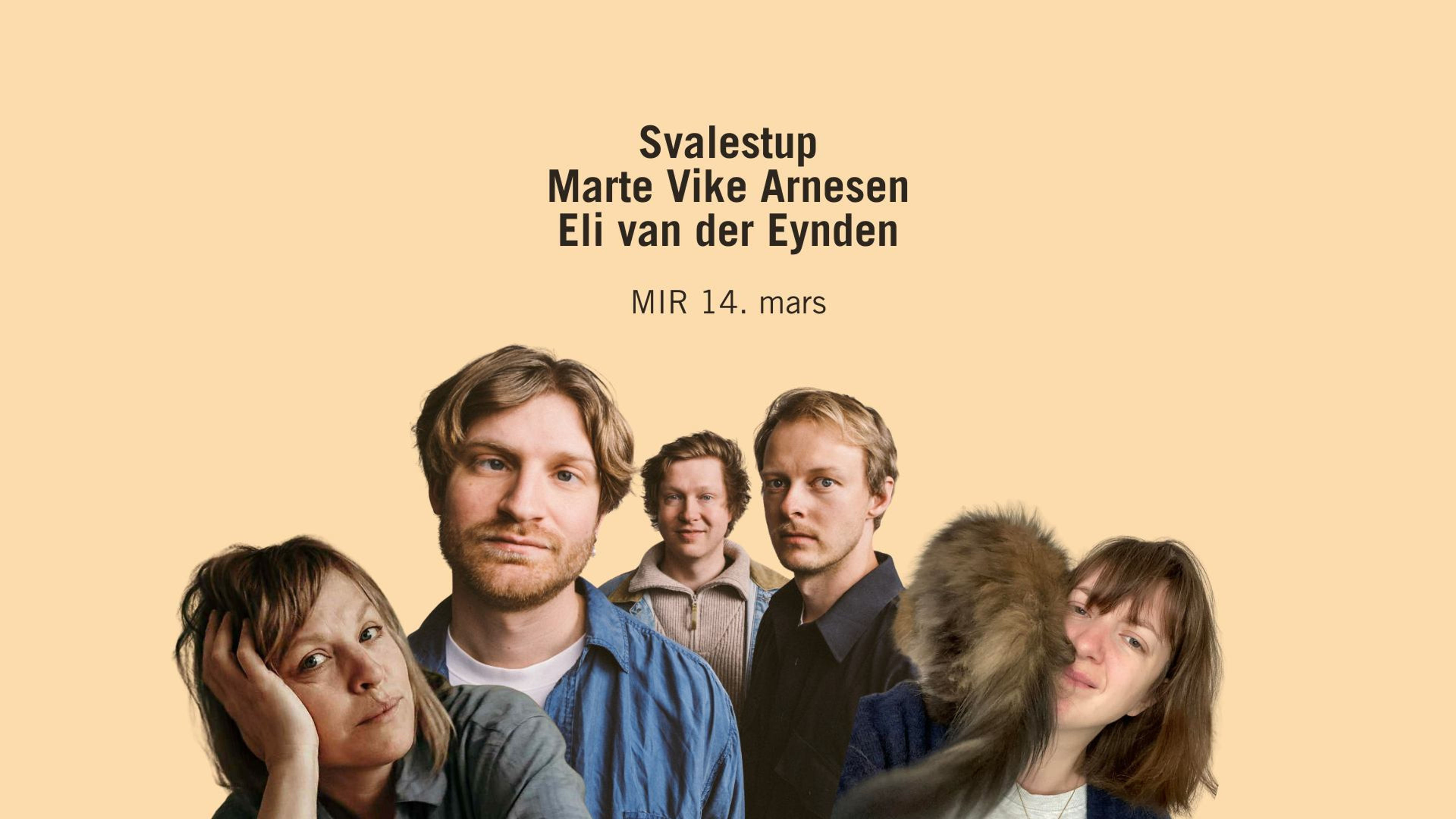 Promotional graphic for Svalestup + Marte Vike Arnesen + Eli van der Eynden // MIR