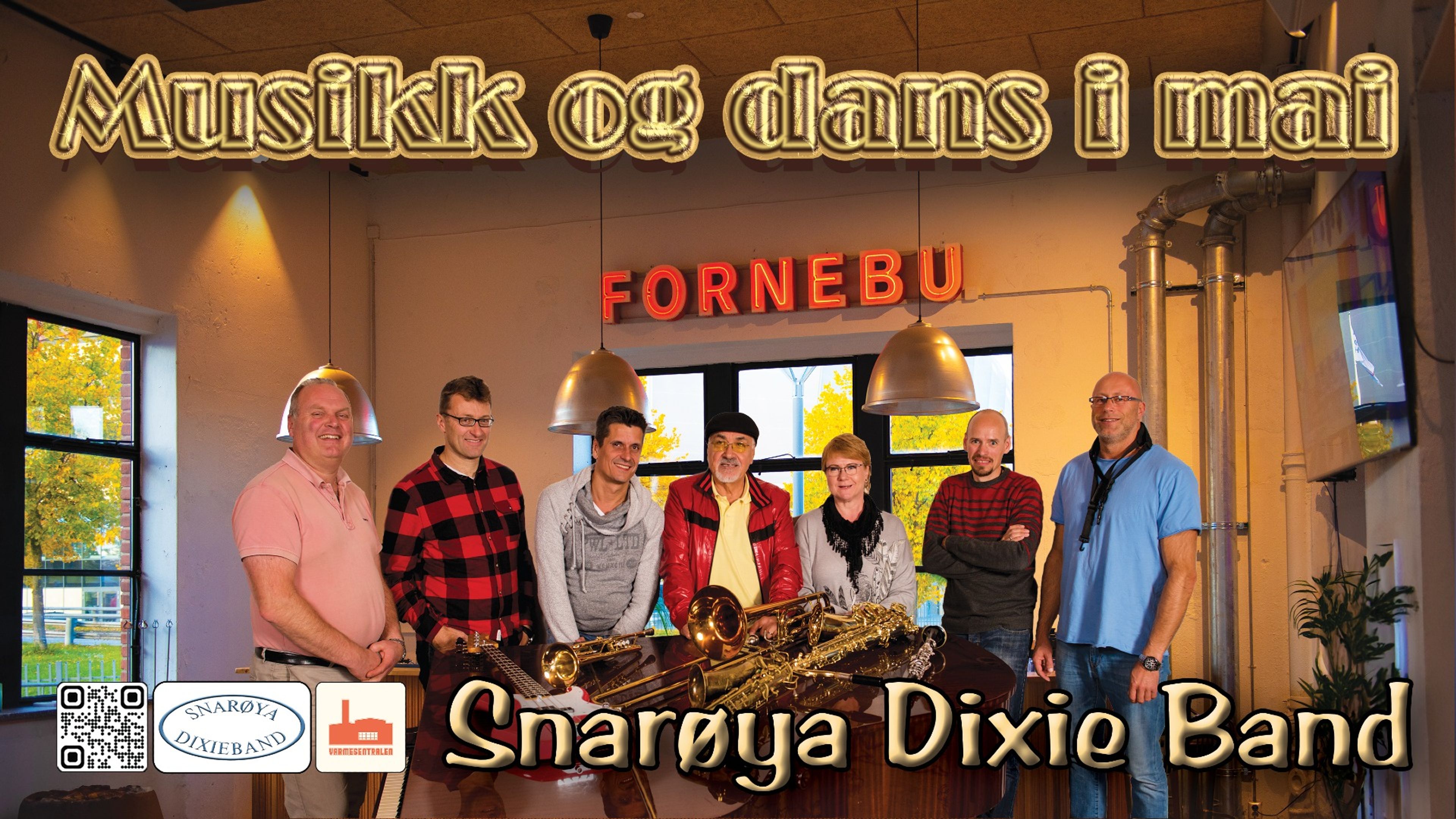 Promotional graphic for Dansekveld med Snarøya Dixie Band