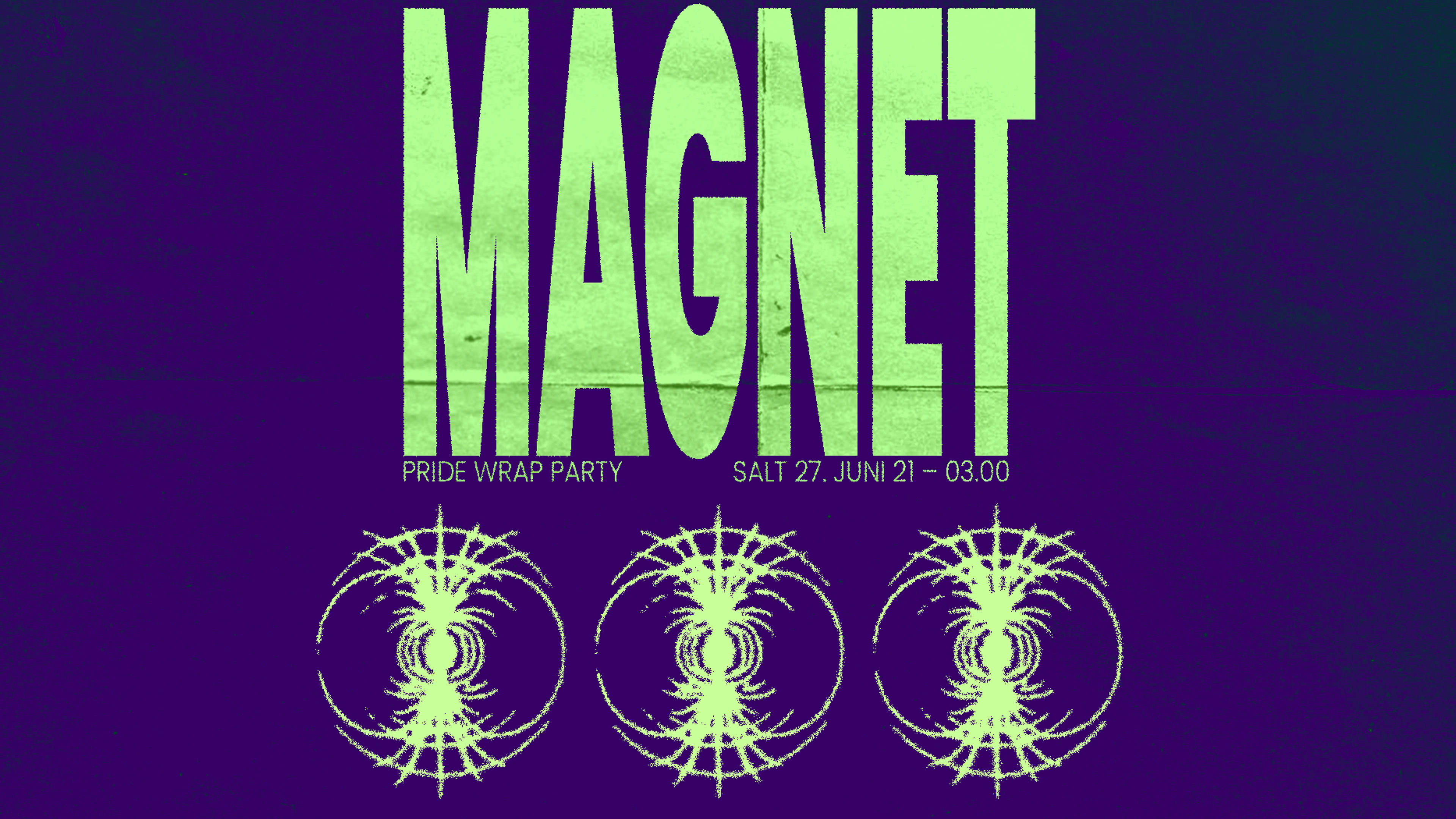 Promotional graphic for MAGNET | PRIDE WRAP PARTY