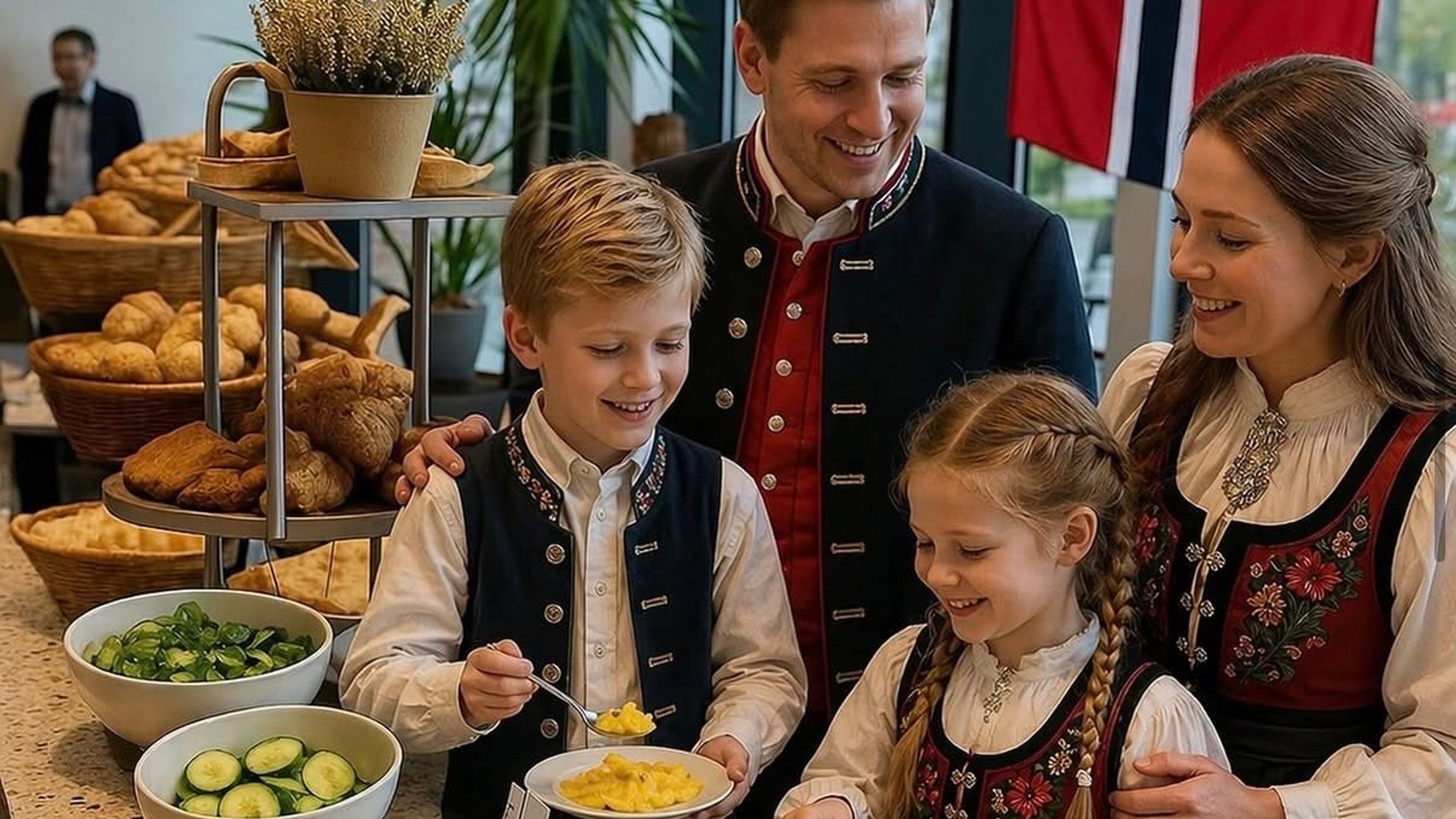 Promotional graphic for 17.mai på Comfort Hotel Porsgrunn